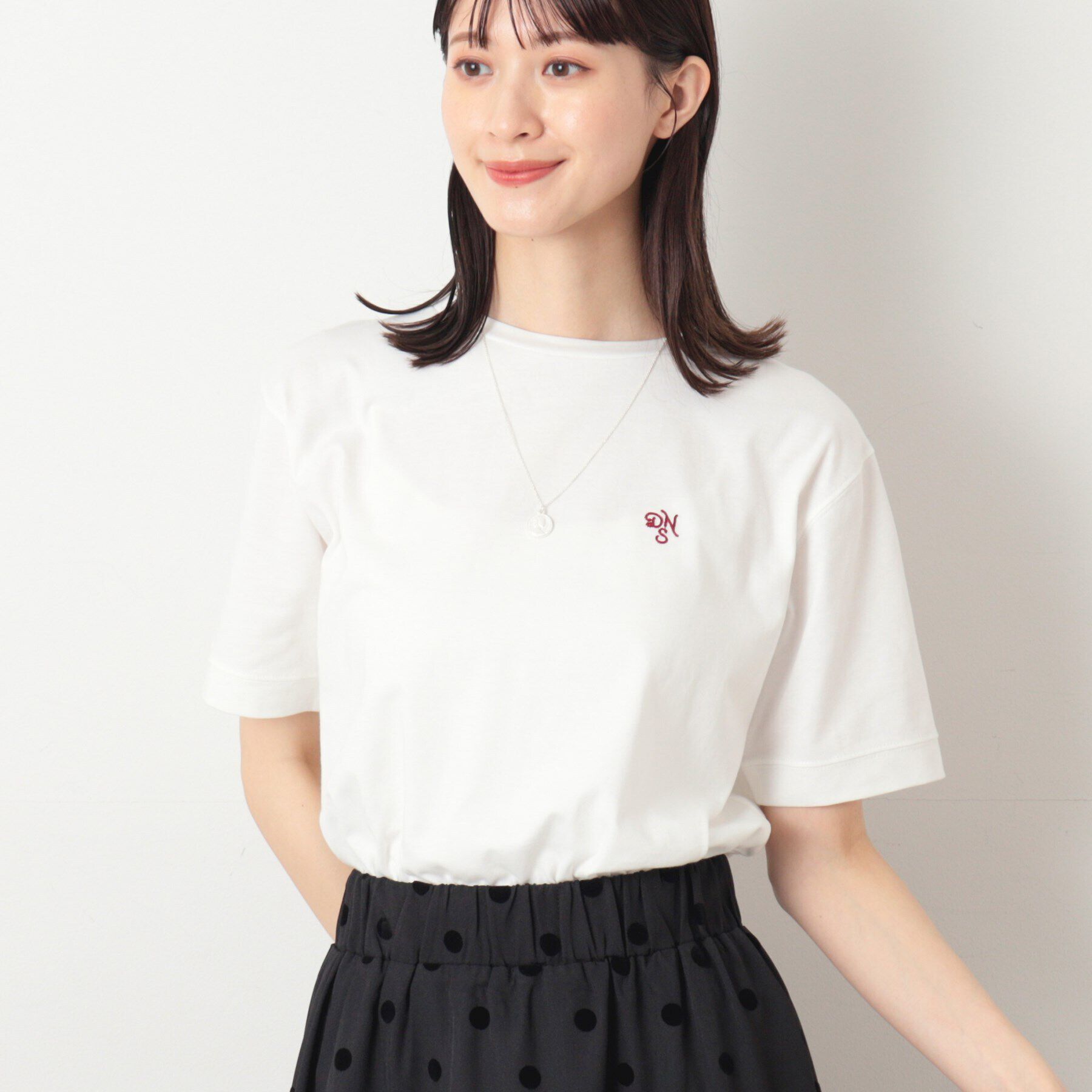 Dessin「【レイヤード・一枚着・プチプラ】シャツテールTシャツ（XS～L）」|Tシャツ・カットソー|ホワイト(002)