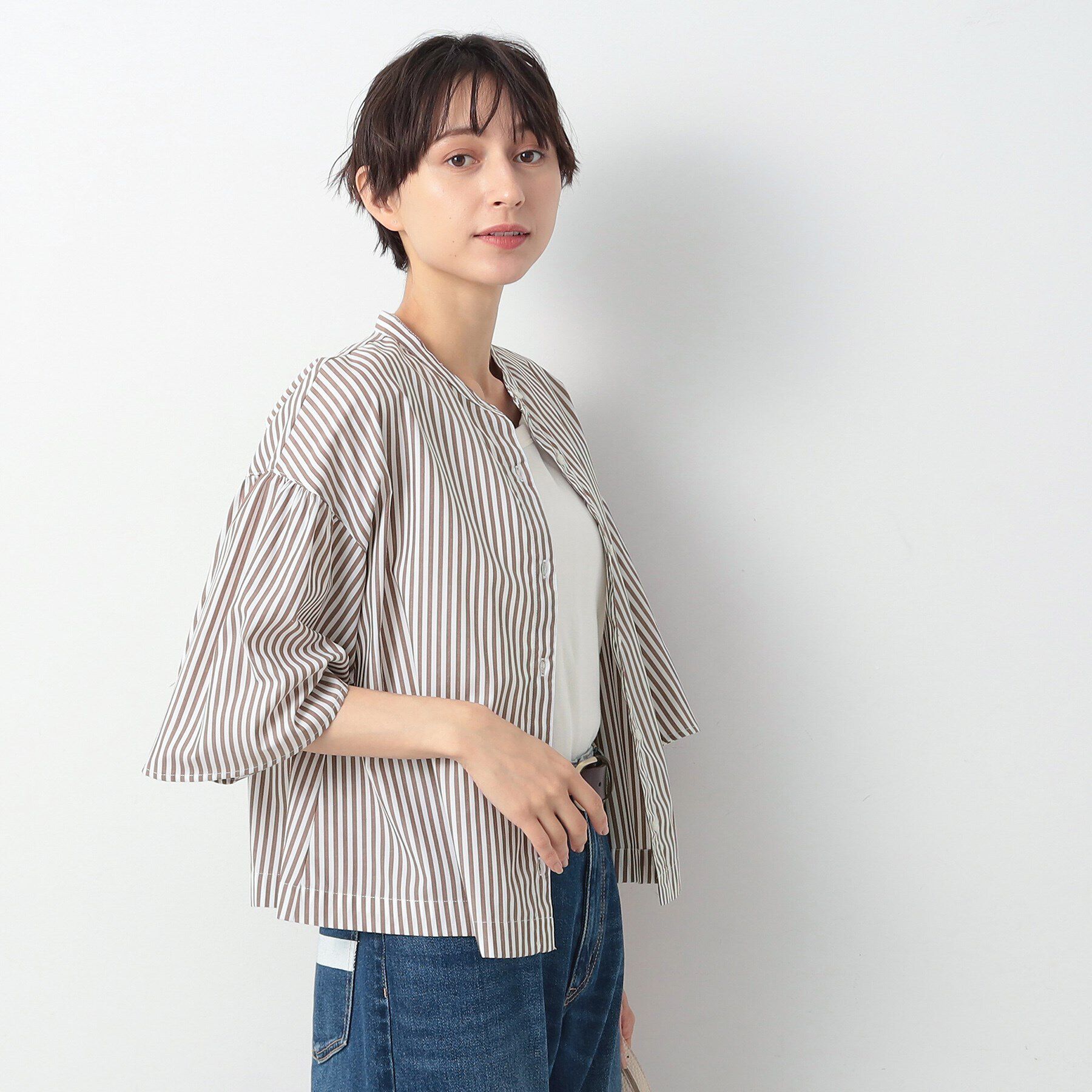 Dessin「【洗える】フレアスリーブブラウス（XS～L）」|シャツ・ブラウス|