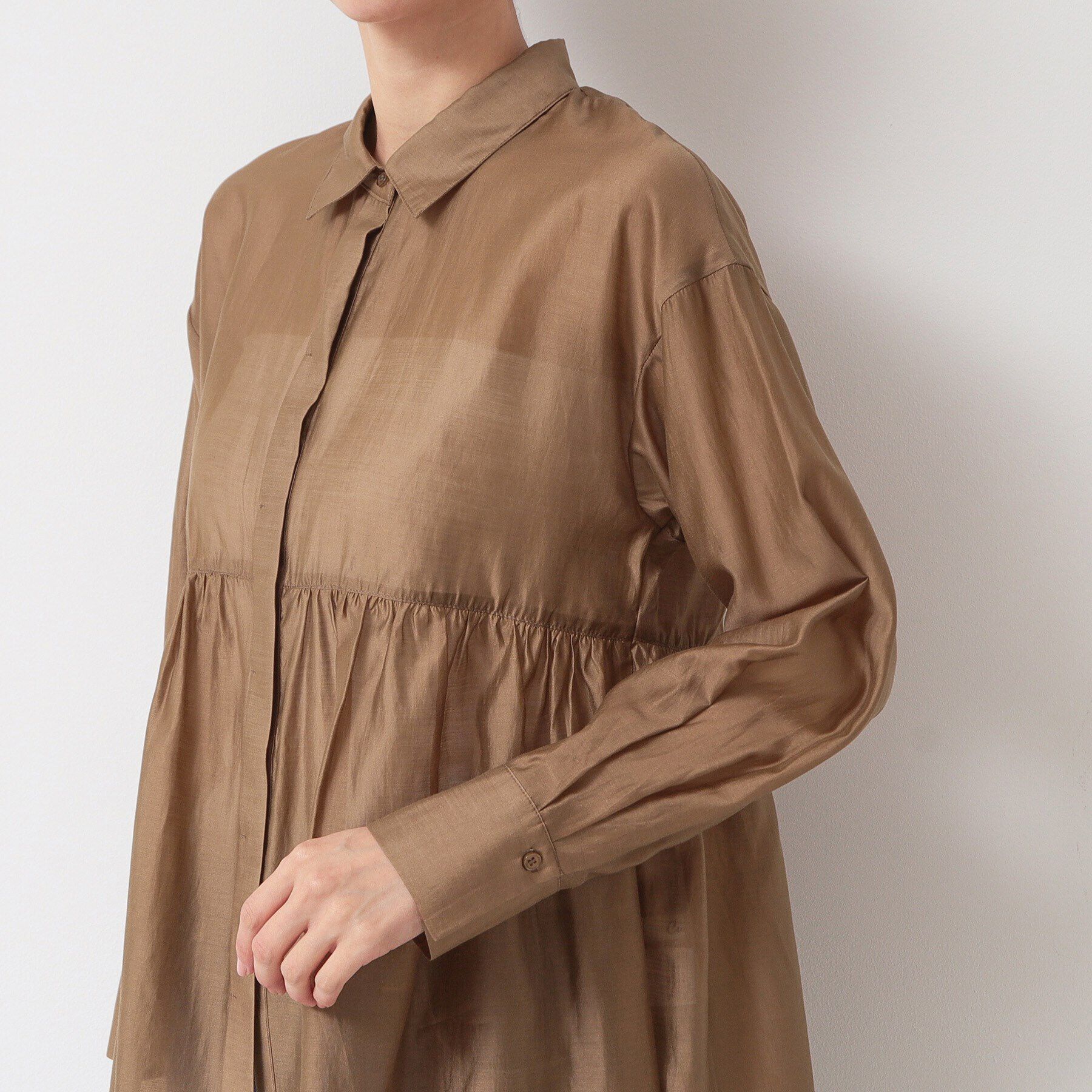 Dessin「【洗える】シアーペプラムシャツ（S～L）」|シャツ・ブラウス|