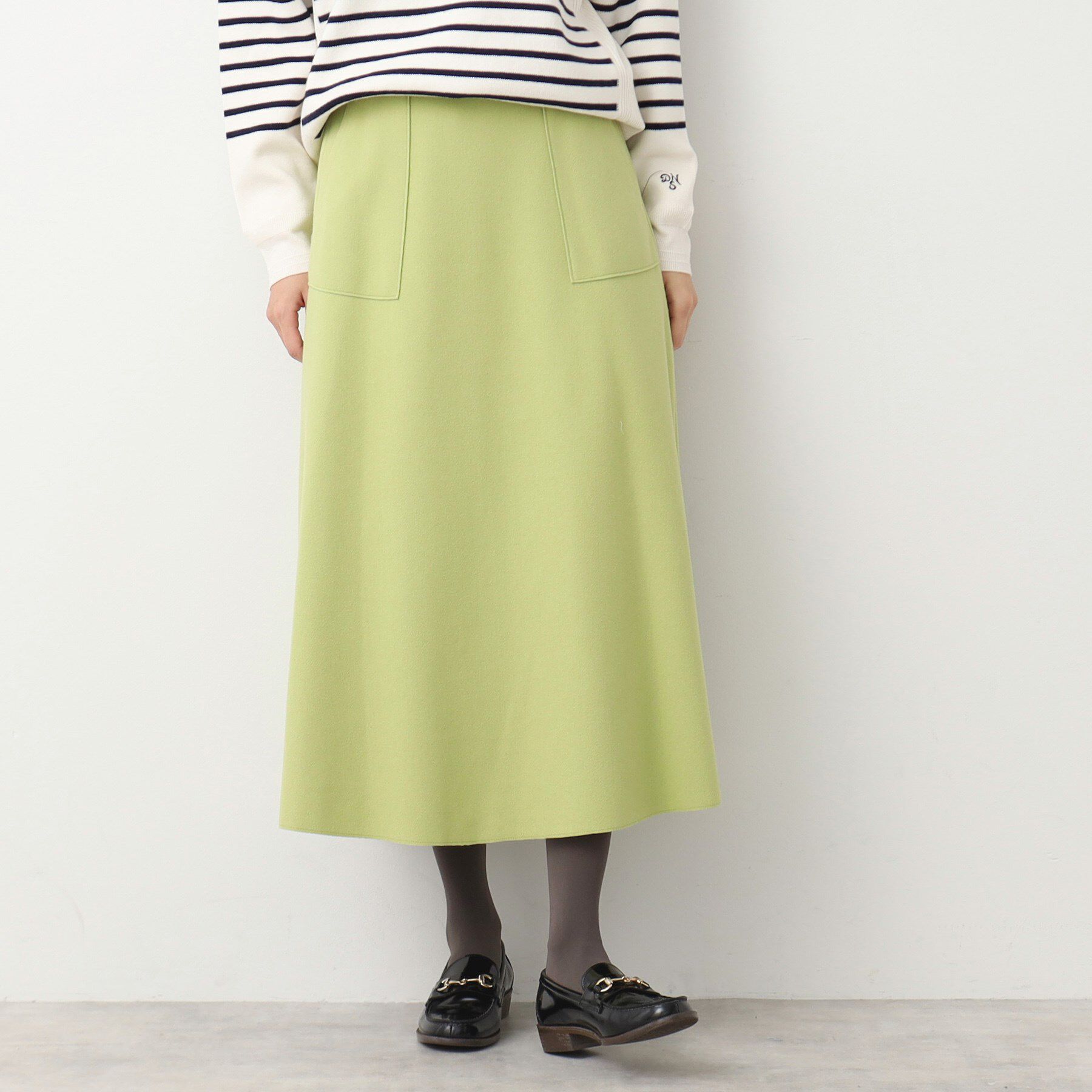 Dessin「【7色展開・後ろゴム】フレアメルトンスカート（XS～L）」|スカート|