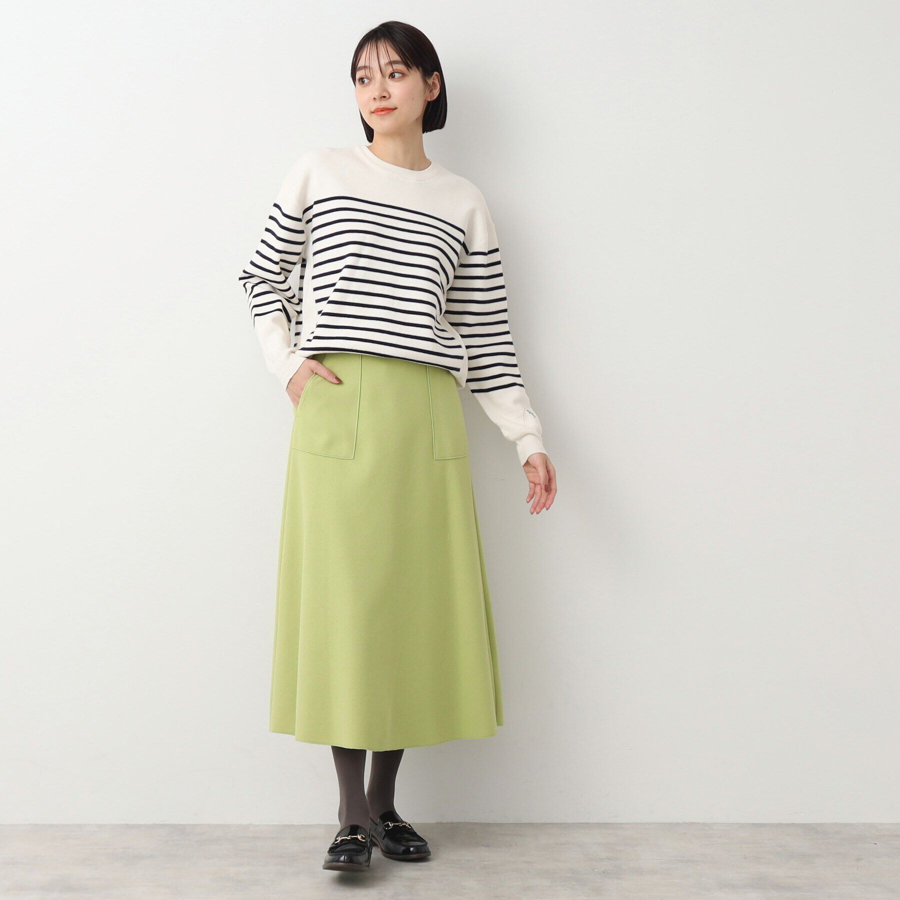 Dessin「【7色展開・後ろゴム】フレアメルトンスカート（XS～L）」|スカート|