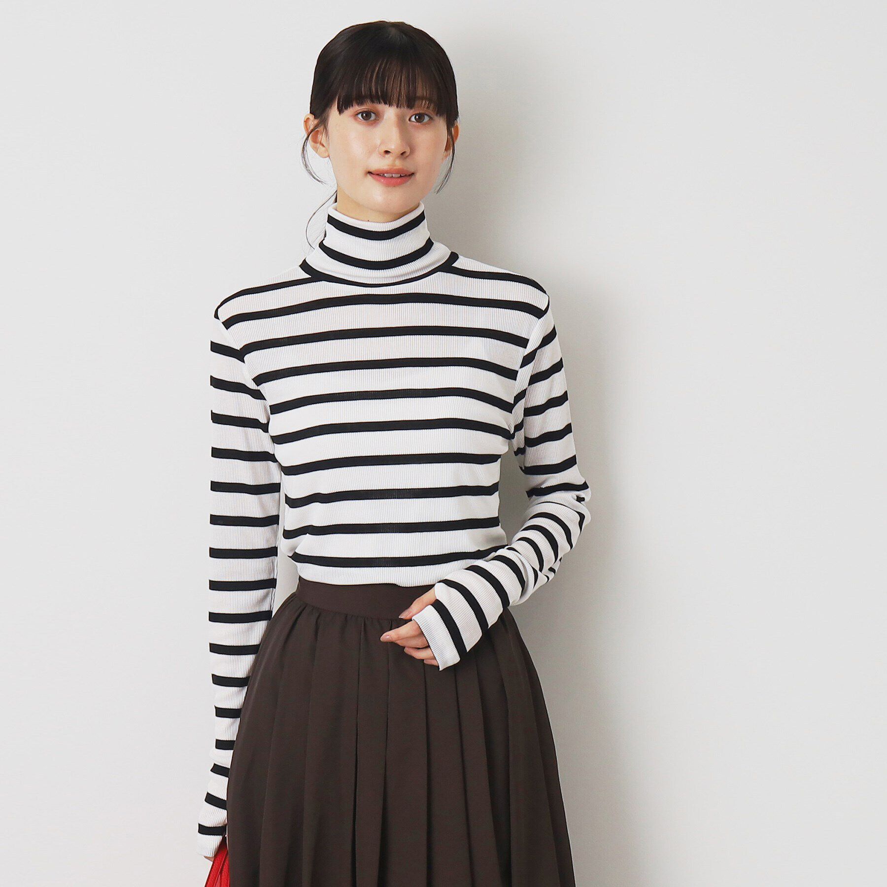 Dessin「リブタートルネックロングスリーブ」|Tシャツ・カットソー|ブラック(119)