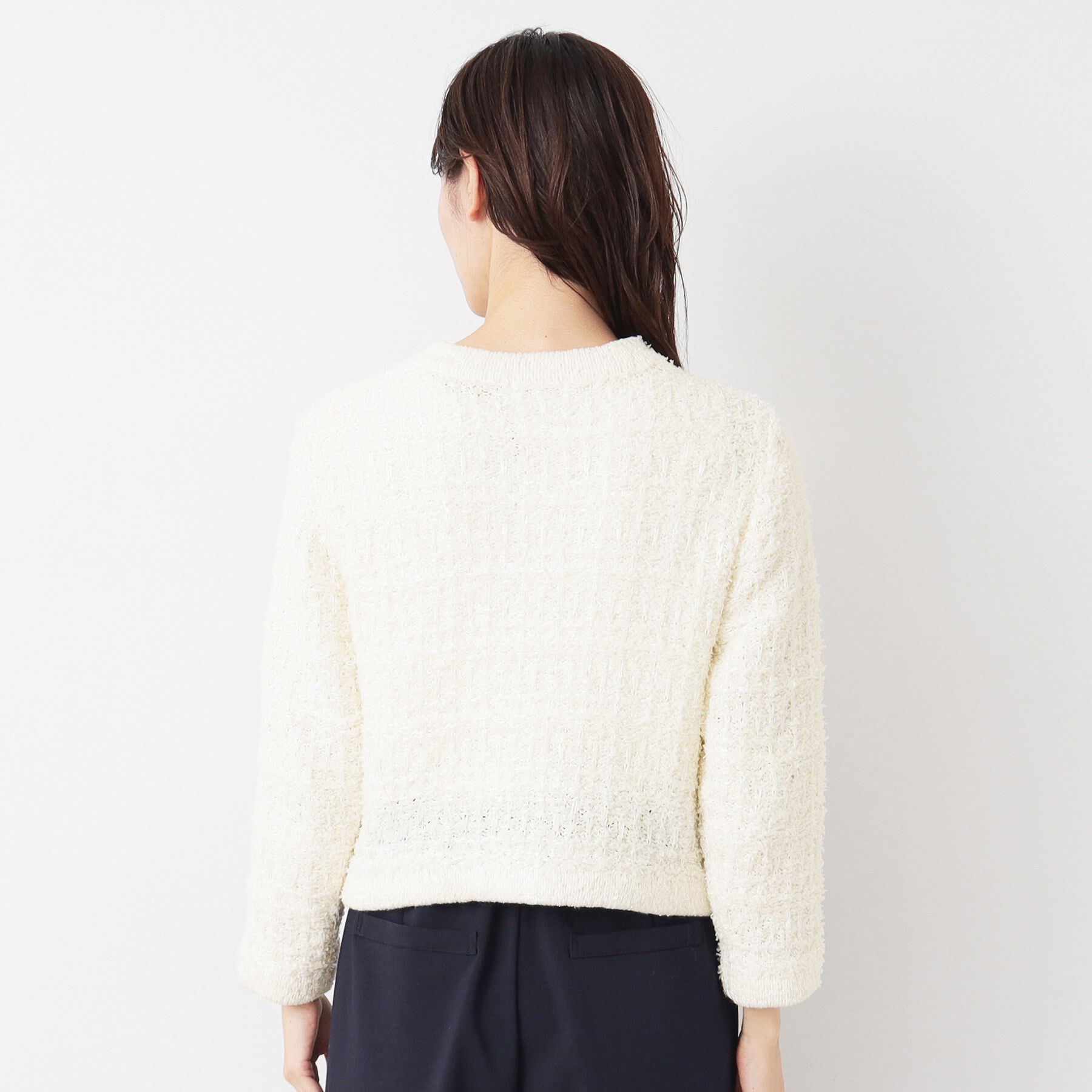 Dessin「【洗える】ニットツィードカーディガン」|カーディガン|