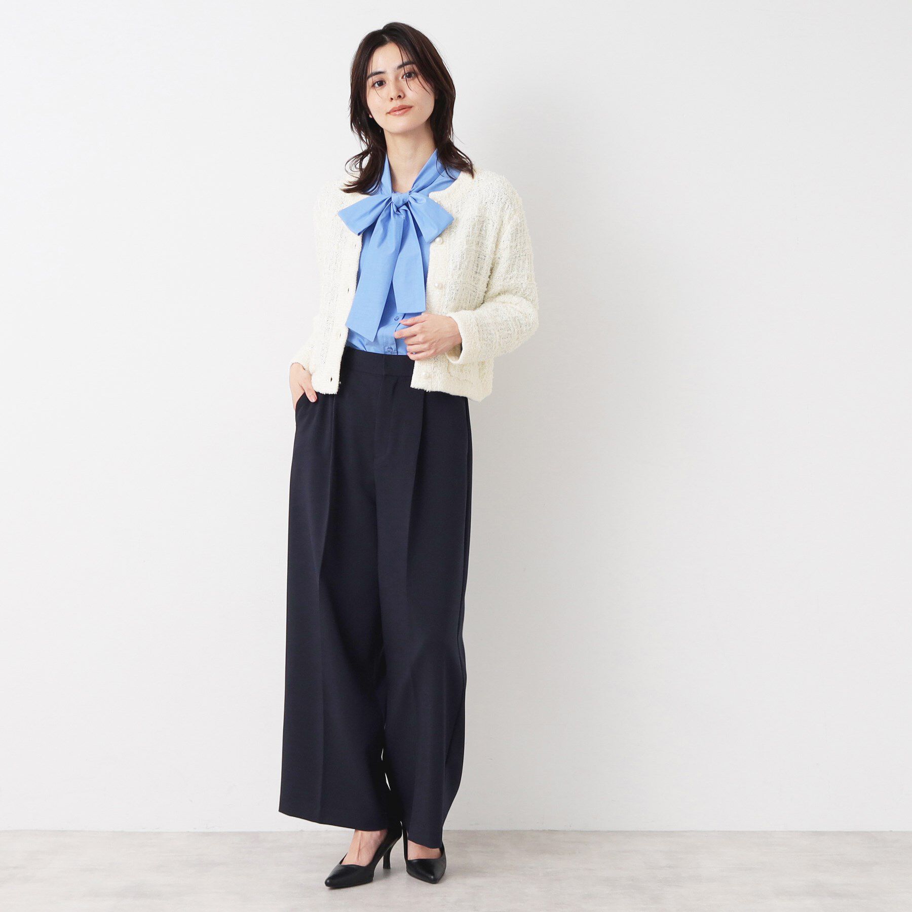 Dessin「【洗える】ニットツィードカーディガン」|カーディガン|