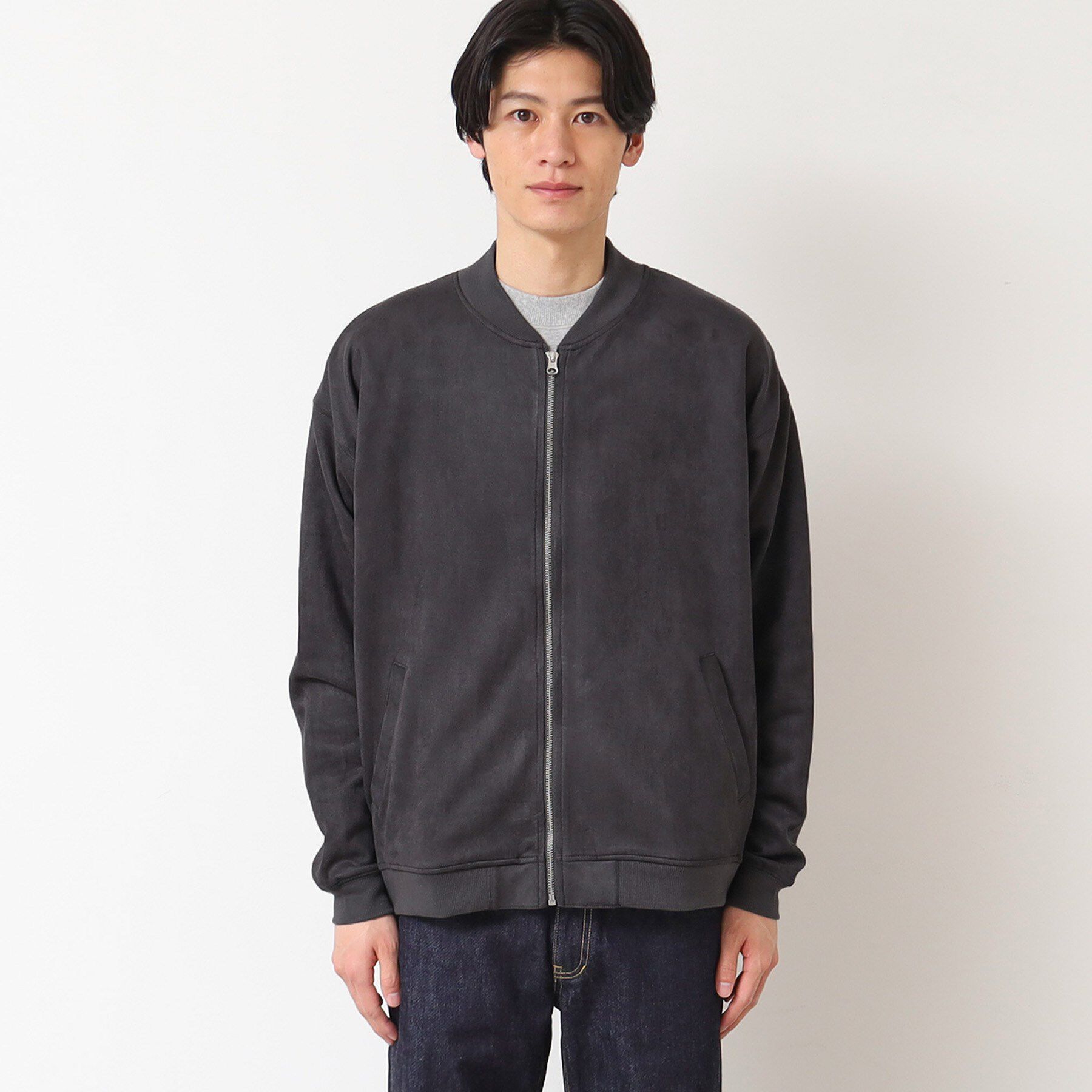 Dessin「【洗える】ポンチスウェードカットブルゾン」|ブルゾン・スタジャン|