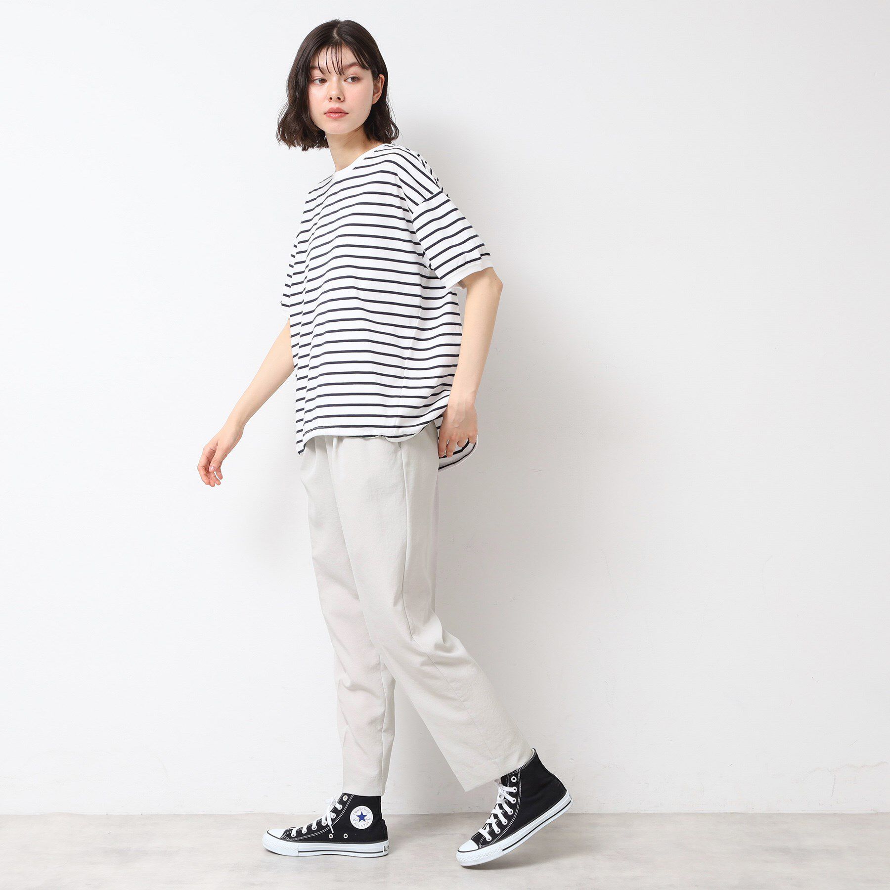 Dessin「【ウエストゴム・洗える】センターライン入りテーパードパンツ（XS～L）」|その他|