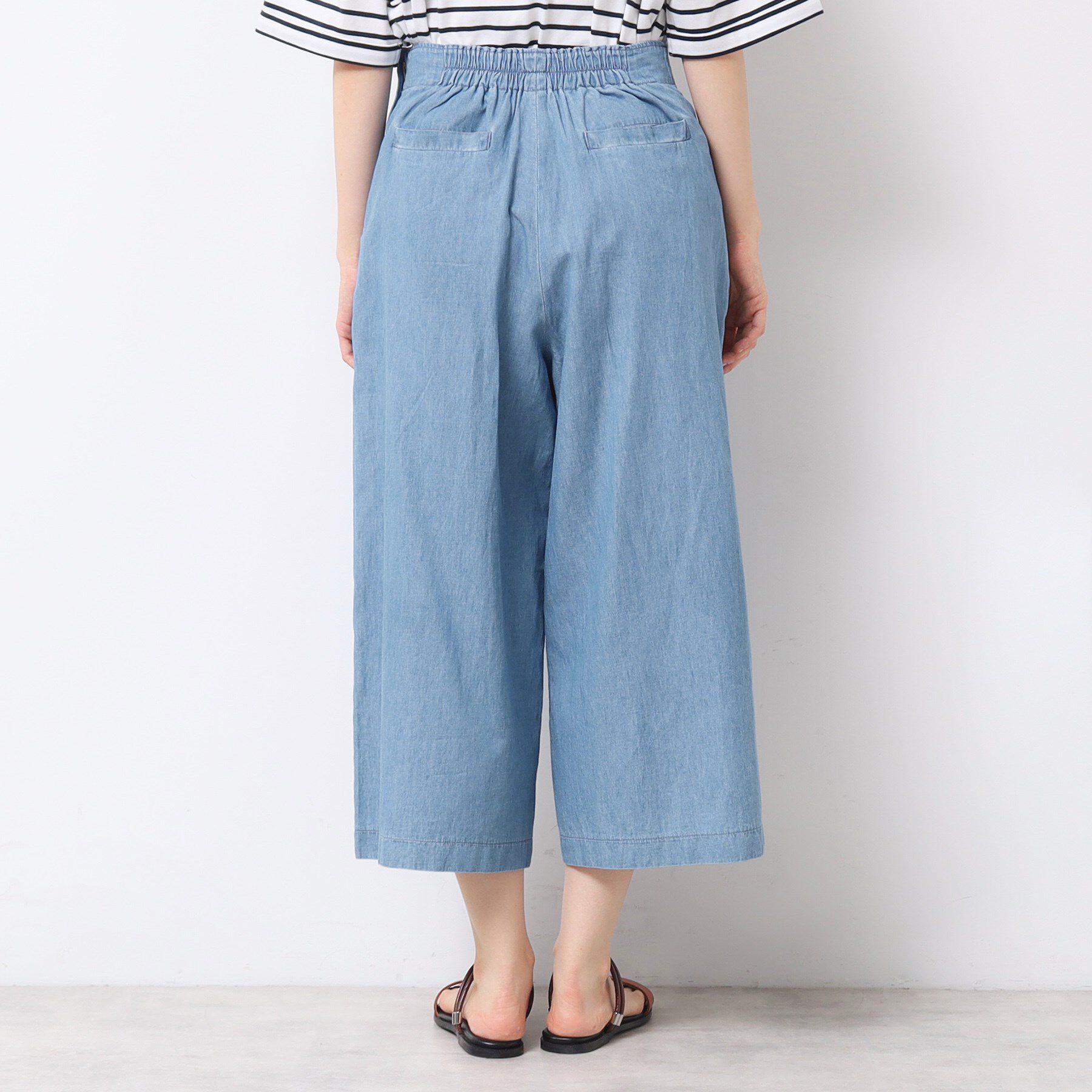 Dessin「【洗える・4サイズ展開】リネンブレンドクロップド丈マリンパンツ」|その他|