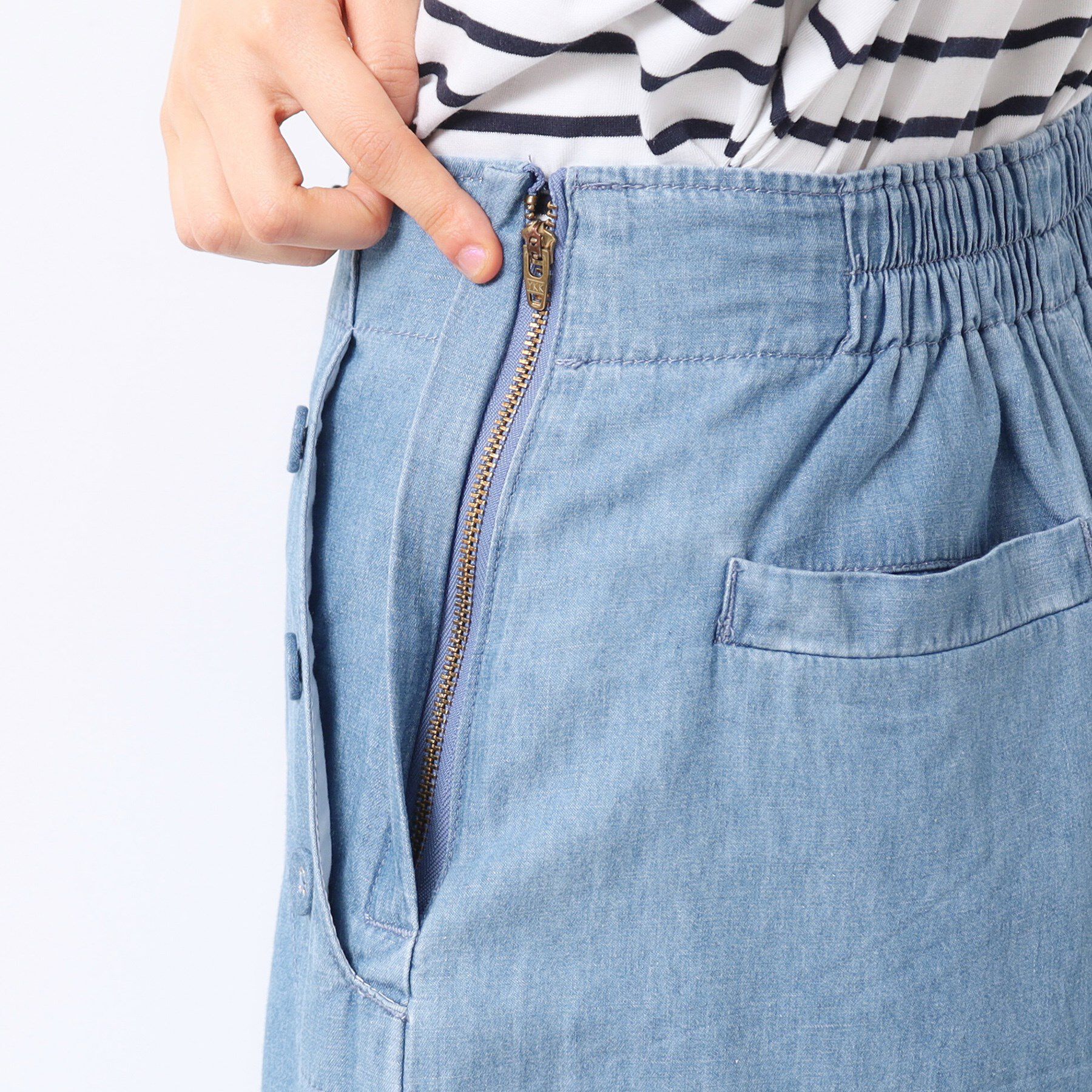 Dessin「【洗える・4サイズ展開】リネンブレンドクロップド丈マリンパンツ」|その他|