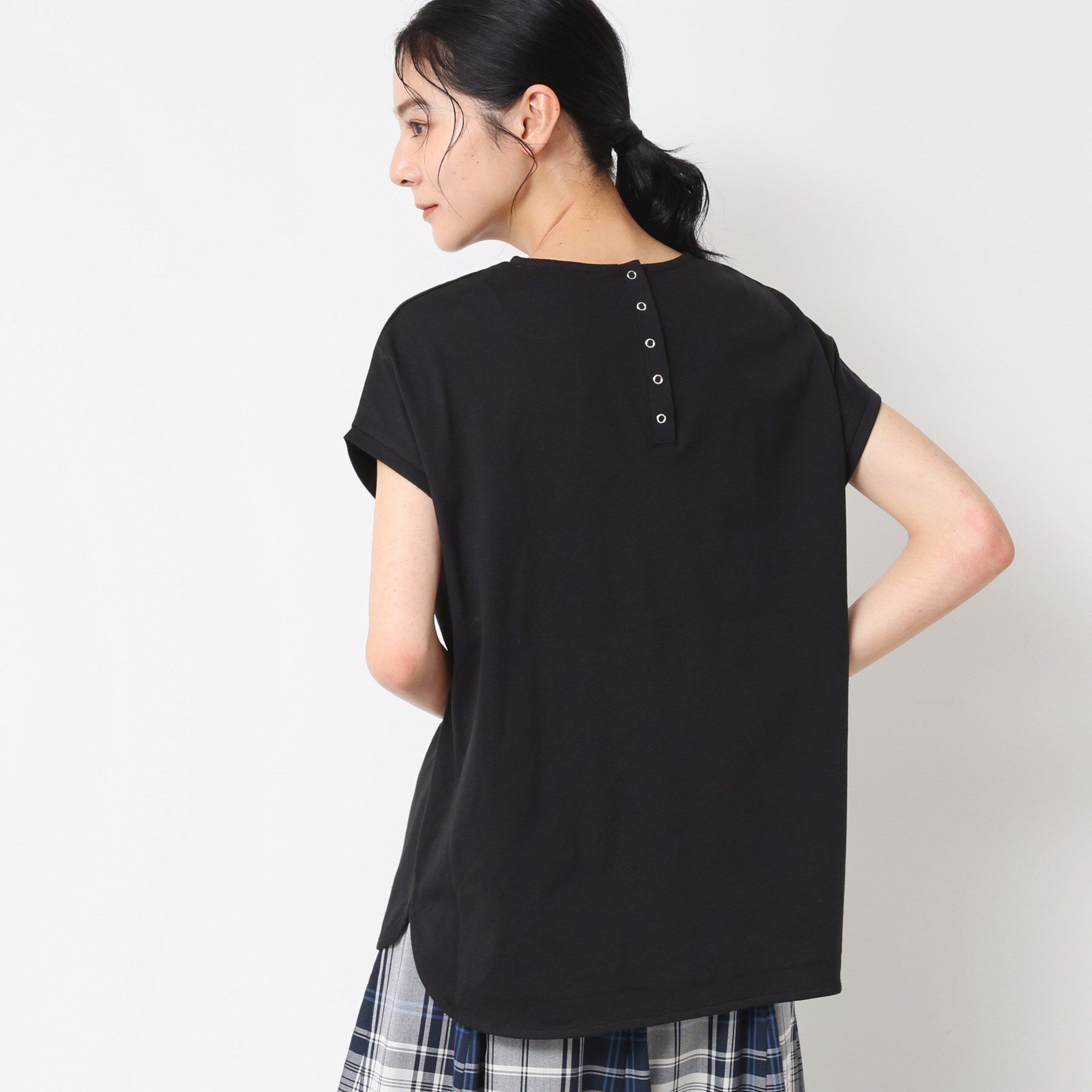 Dessin「【洗える】フレンチスリーブロゴ入りTシャツ」|Tシャツ・カットソー|