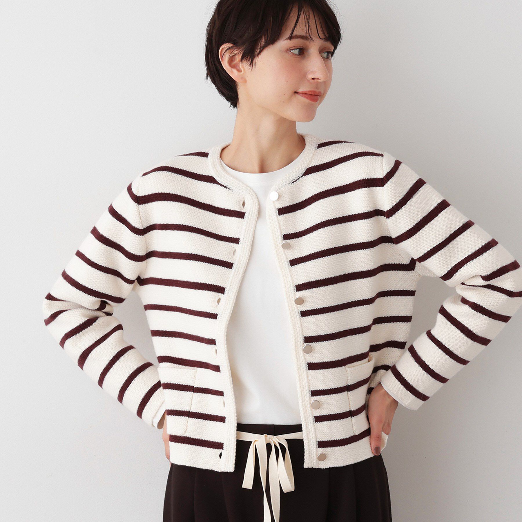 Dessin「【洗える】ジャケット見えカーディガン」|カーディガン|