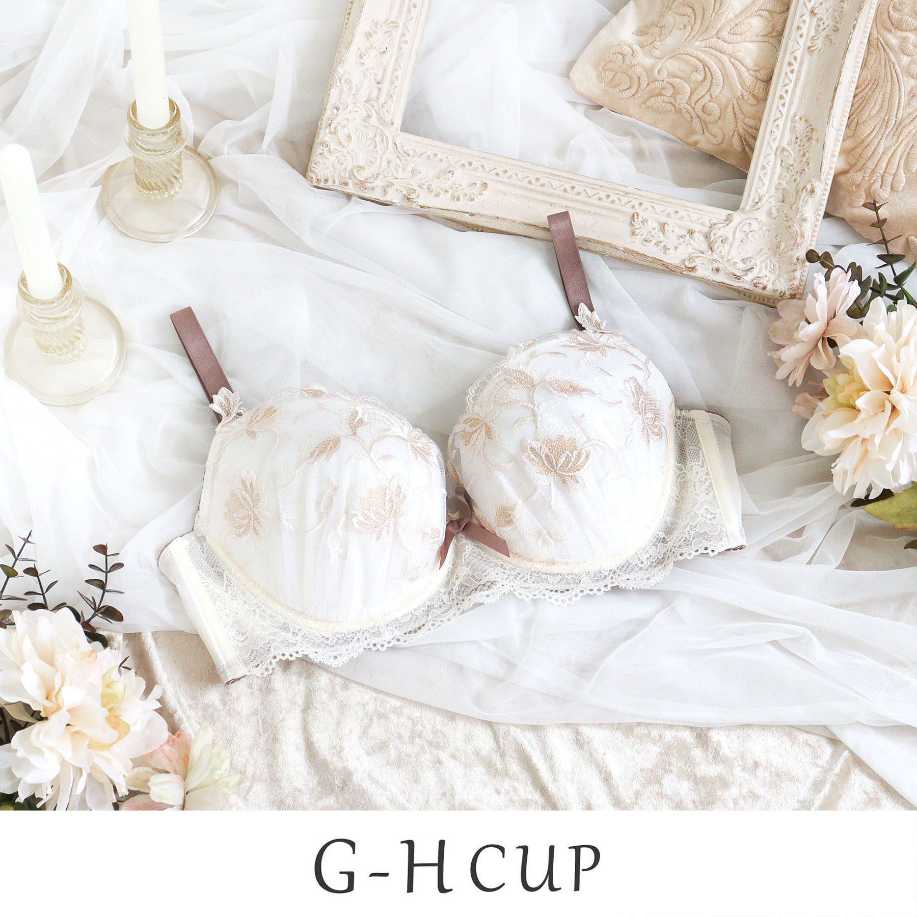 Risa Magli「エレノア ブラジャー （G-H） ＜バストアップタイプ＞」|インナー|アイボリー(004)