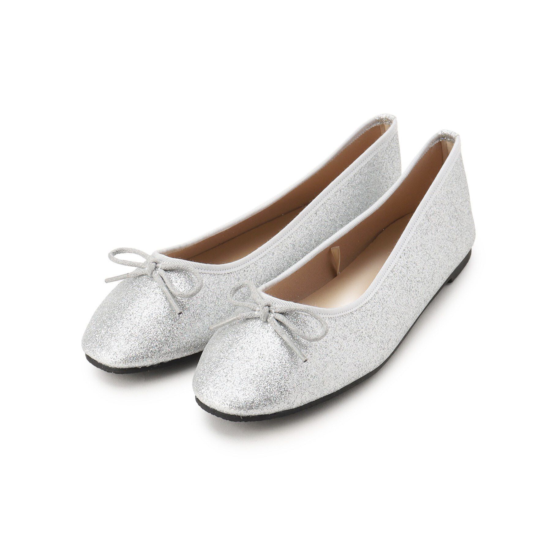 ITS&rsquo;DEMO「【M・Lサイズ展開／6色】ラウンドトゥバレエシューズ」|パンプス|シルバー(006)