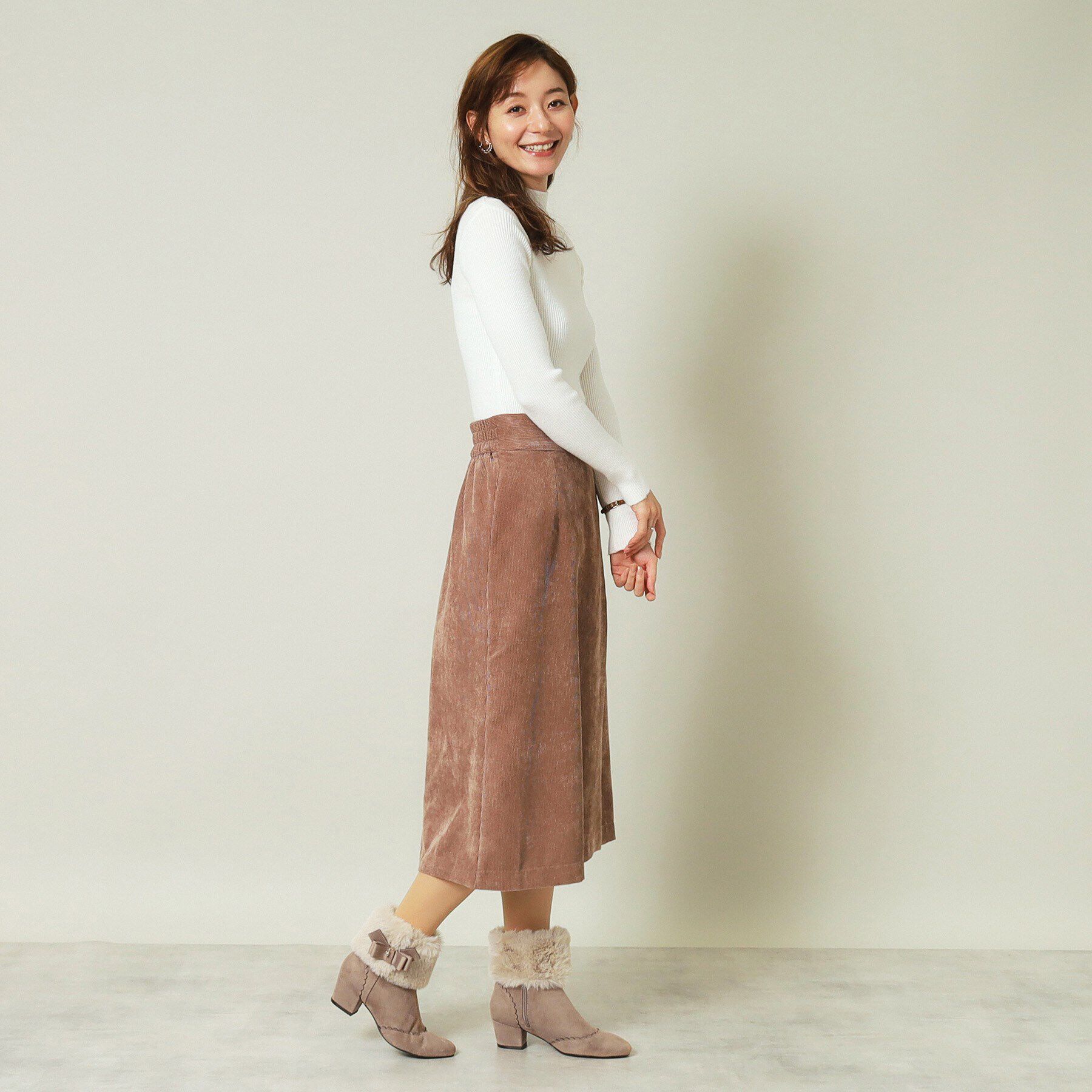 ITS&rsquo;DEMO「【フェイクファー・リボン取り外し可／M・Lサイズ展開】3Wayブーツ」|ショートブーツ|