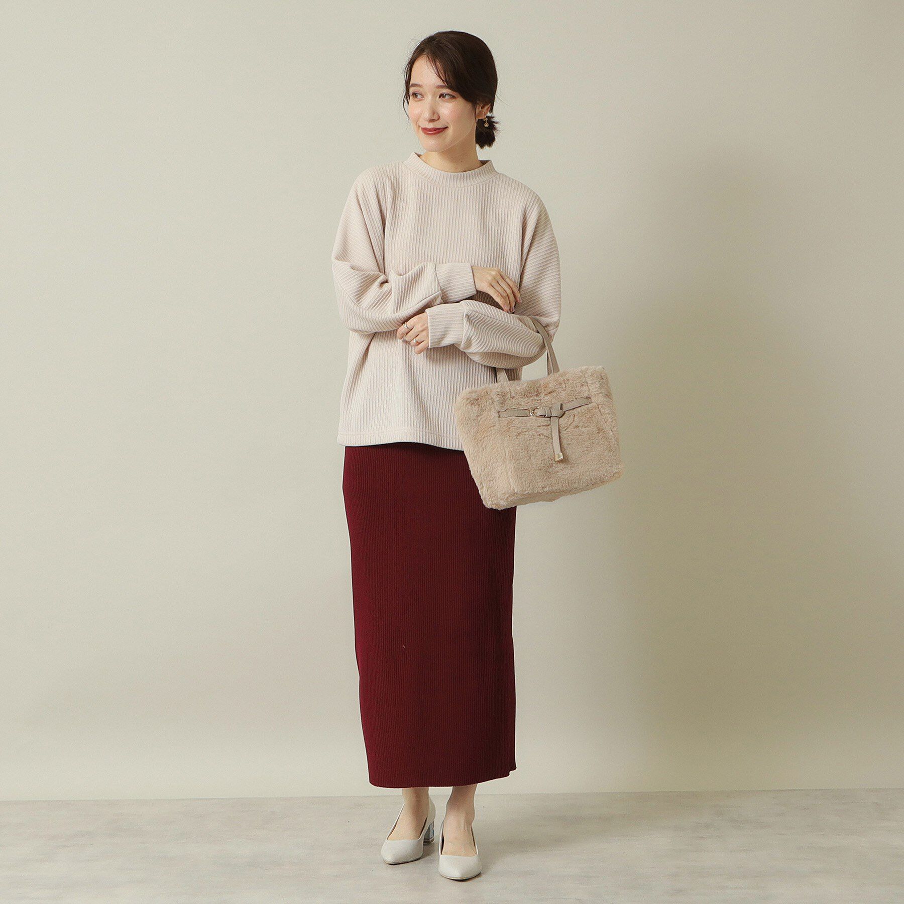 ITS&rsquo;DEMO「【2WAY】ベルト飾りファートート」|ハンドバッグ|