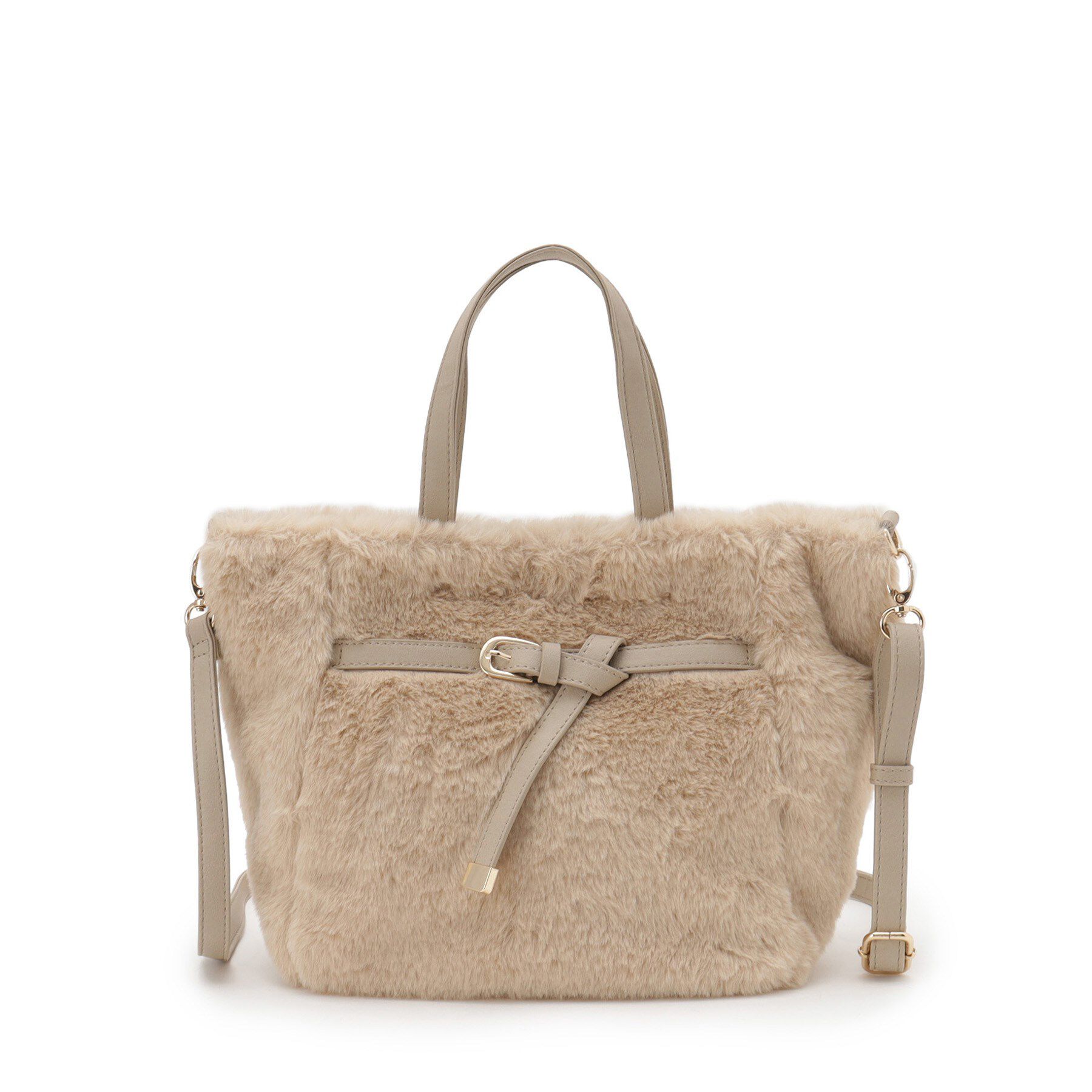 ITS&rsquo;DEMO「【2WAY】ベルト飾りファートート」|ハンドバッグ|