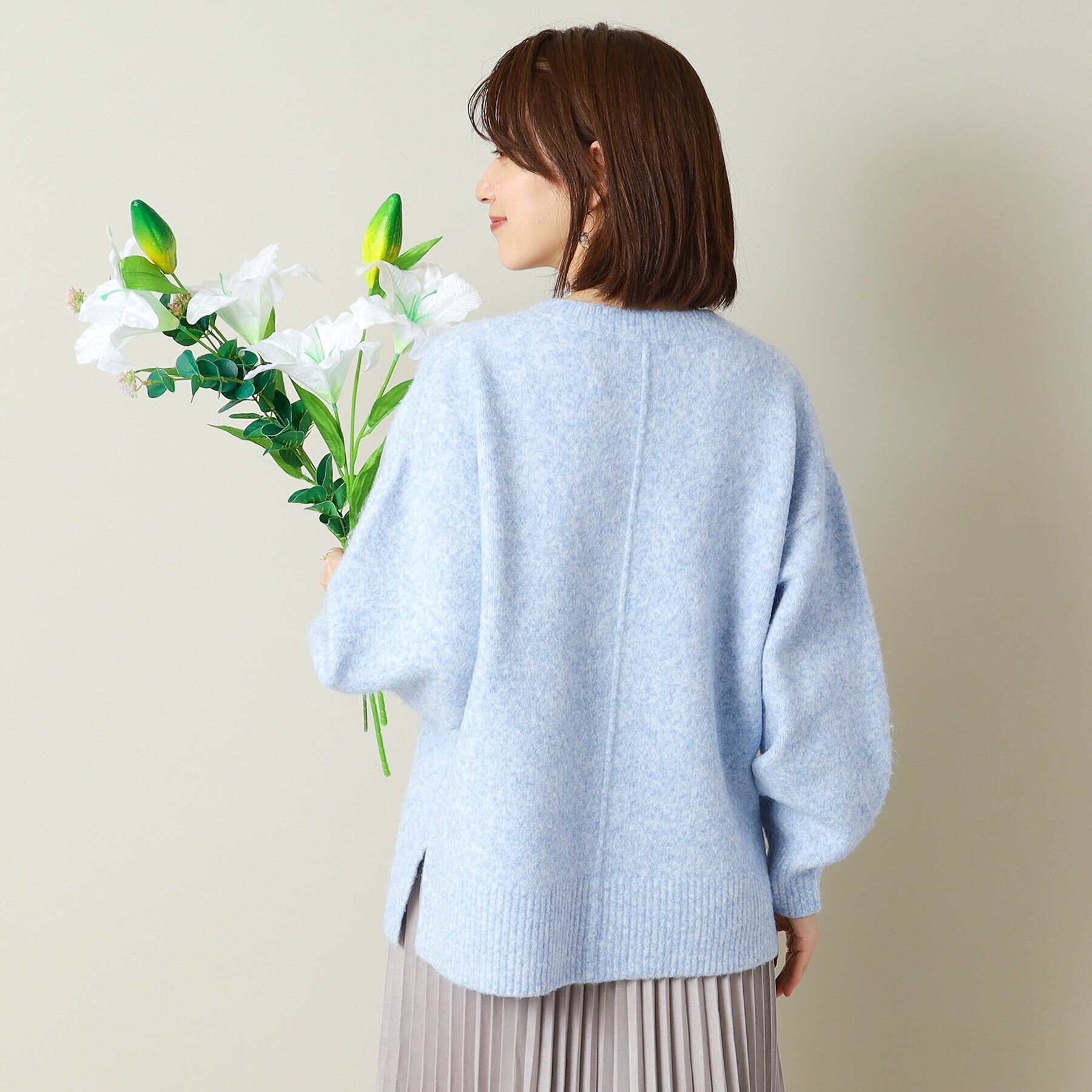 ITS&rsquo;DEMO「【マシンウォッシャブル】ふわもちクルーネックニット」|ニット・セーター|