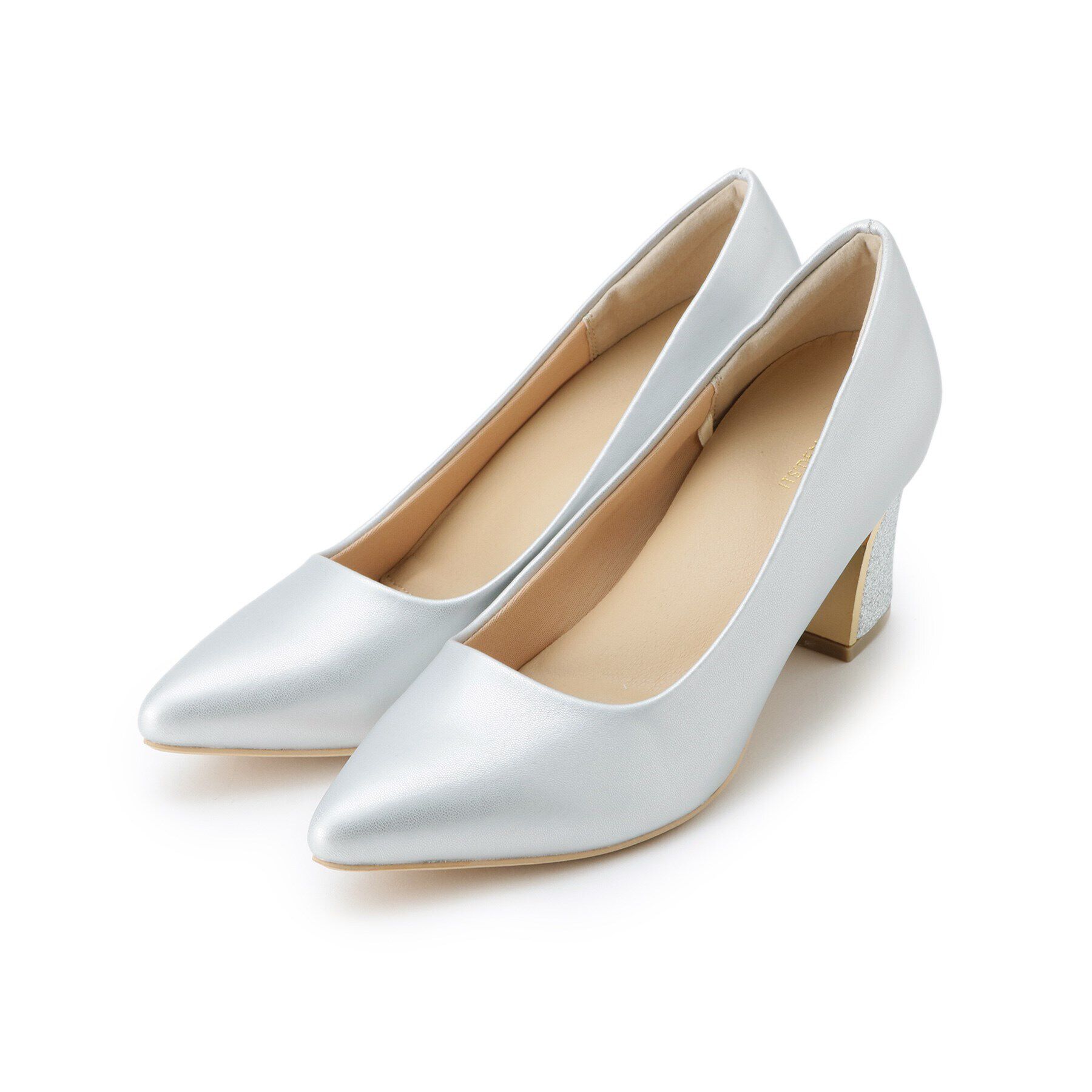 ITS&rsquo;DEMO「【ラメヒール／抗菌防臭】ベーシックパンプス」|パンプス|シルバー(006)