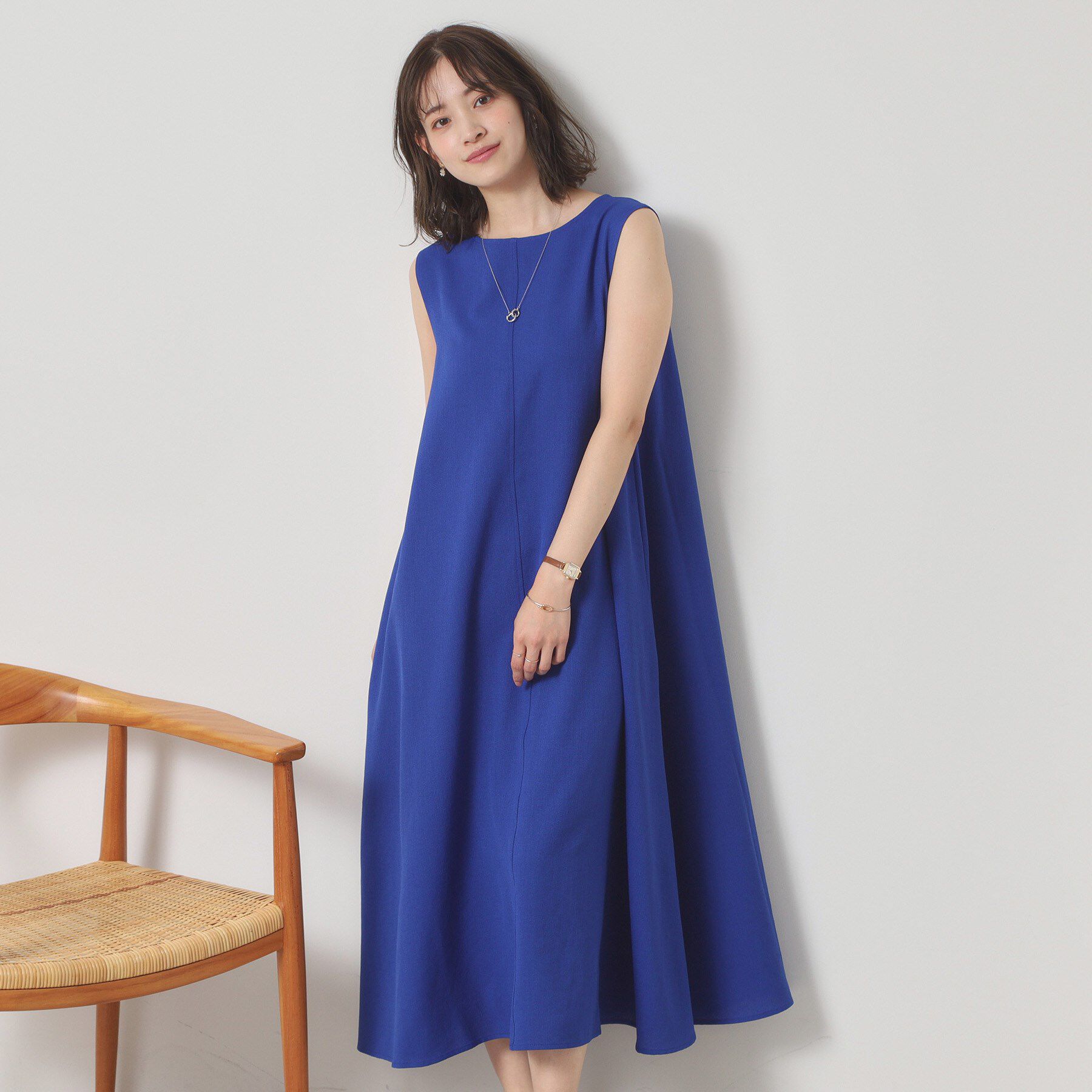 ITS&rsquo;DEMO「【清涼感／手洗い可】麻調メッシュワンピース」|ワンピース|