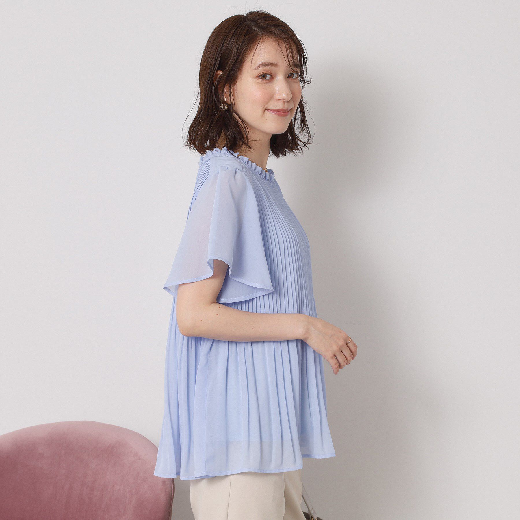 ITS&rsquo;DEMO「【手洗い可】プリーツブラウス」|シャツ・ブラウス|