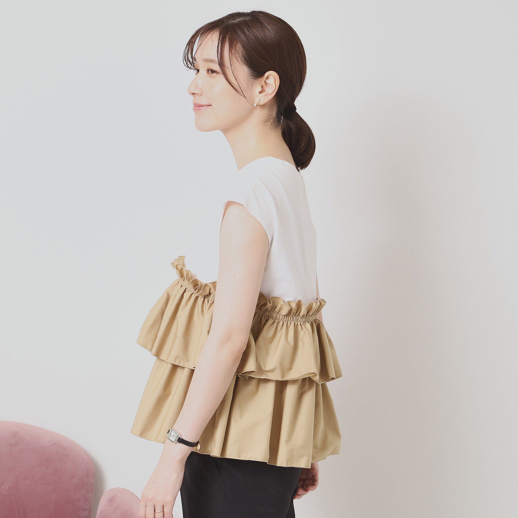 ITS&rsquo;DEMO「【手洗い可】ビスチェ風プルオーバー」|Tシャツ・カットソー|