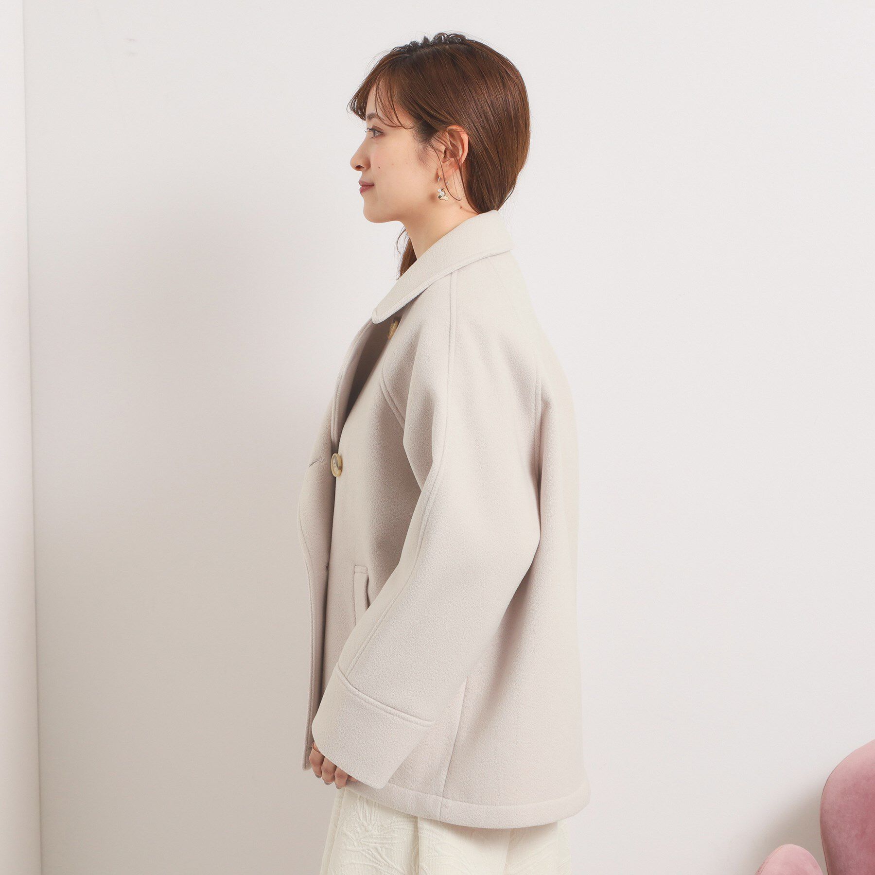 ITS&rsquo;DEMO「カットメルトンミドル丈コート」|ピーコート|