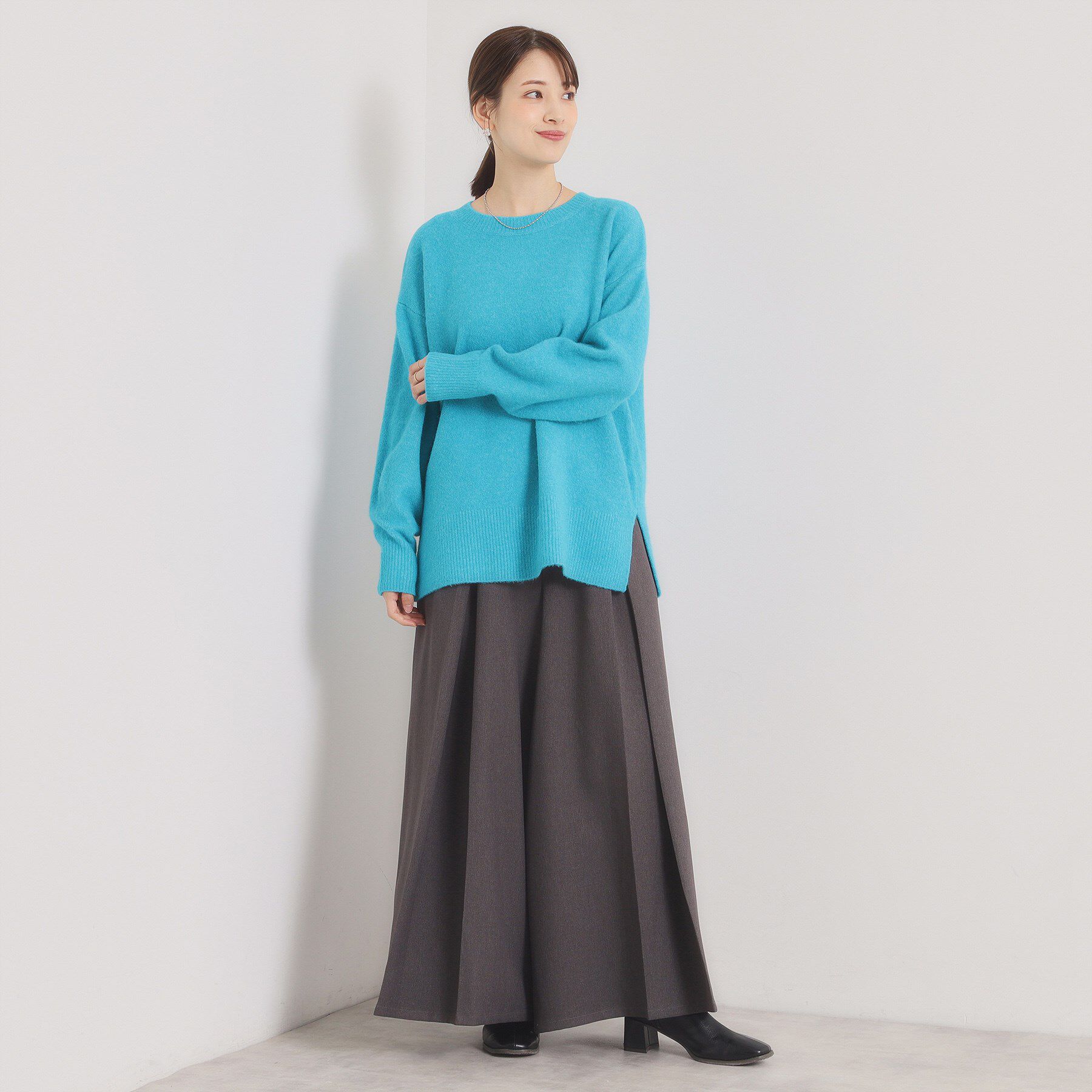 ITS&rsquo;DEMO「【洗濯機OK】ミックスヤーンクルーニット」|ニット・セーター|