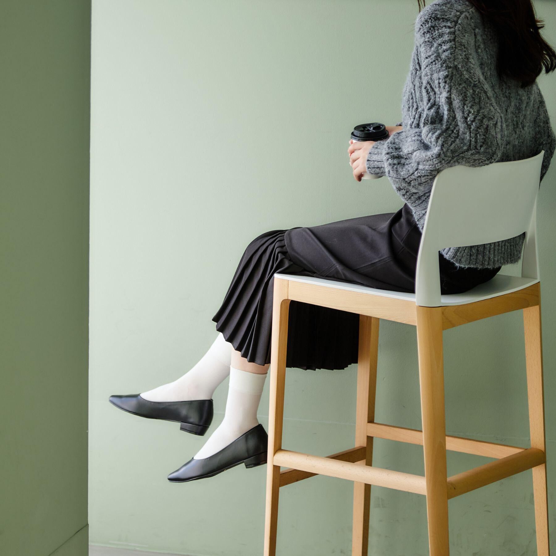 ESPERANZA「《定番》晴雨兼用クッションフラットパンプス」|パンプス|