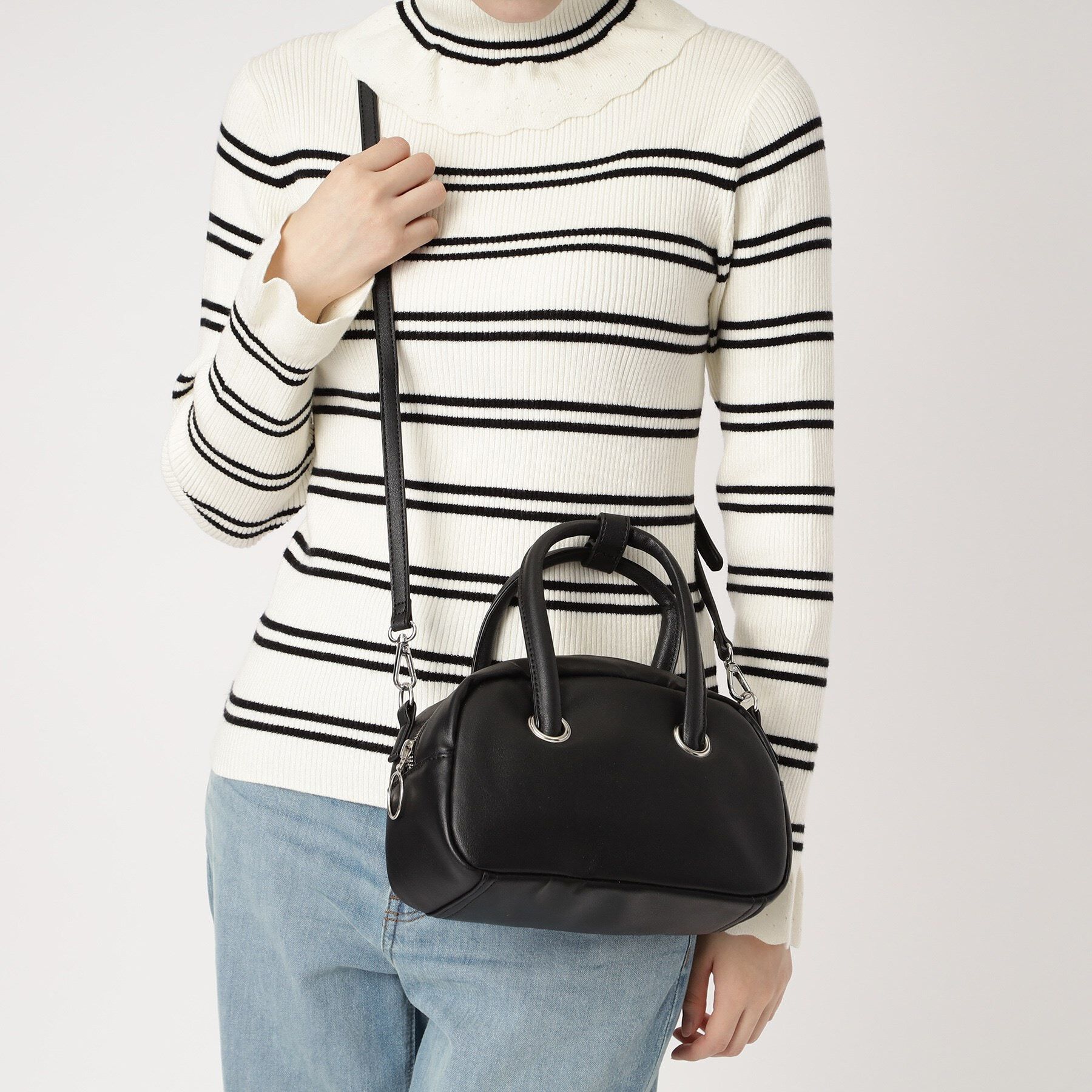 Ober Tashe「ショルダーバッグ メタリック 2WAY ミニ ボストン」|ショルダー・メッセンジャー|