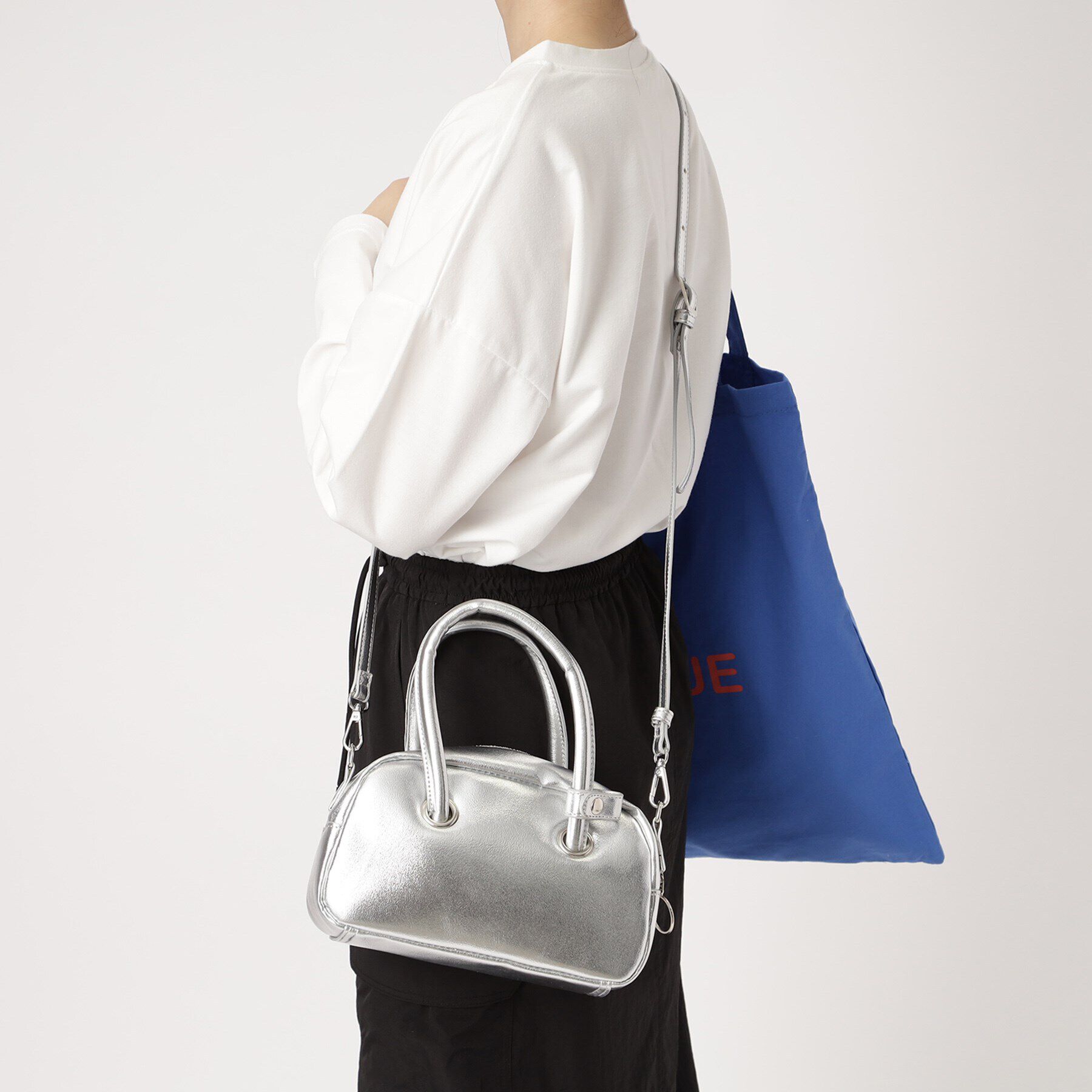 Ober Tashe「ショルダーバッグ メタリック 2WAY ミニ ボストン」|ショルダー・メッセンジャー|