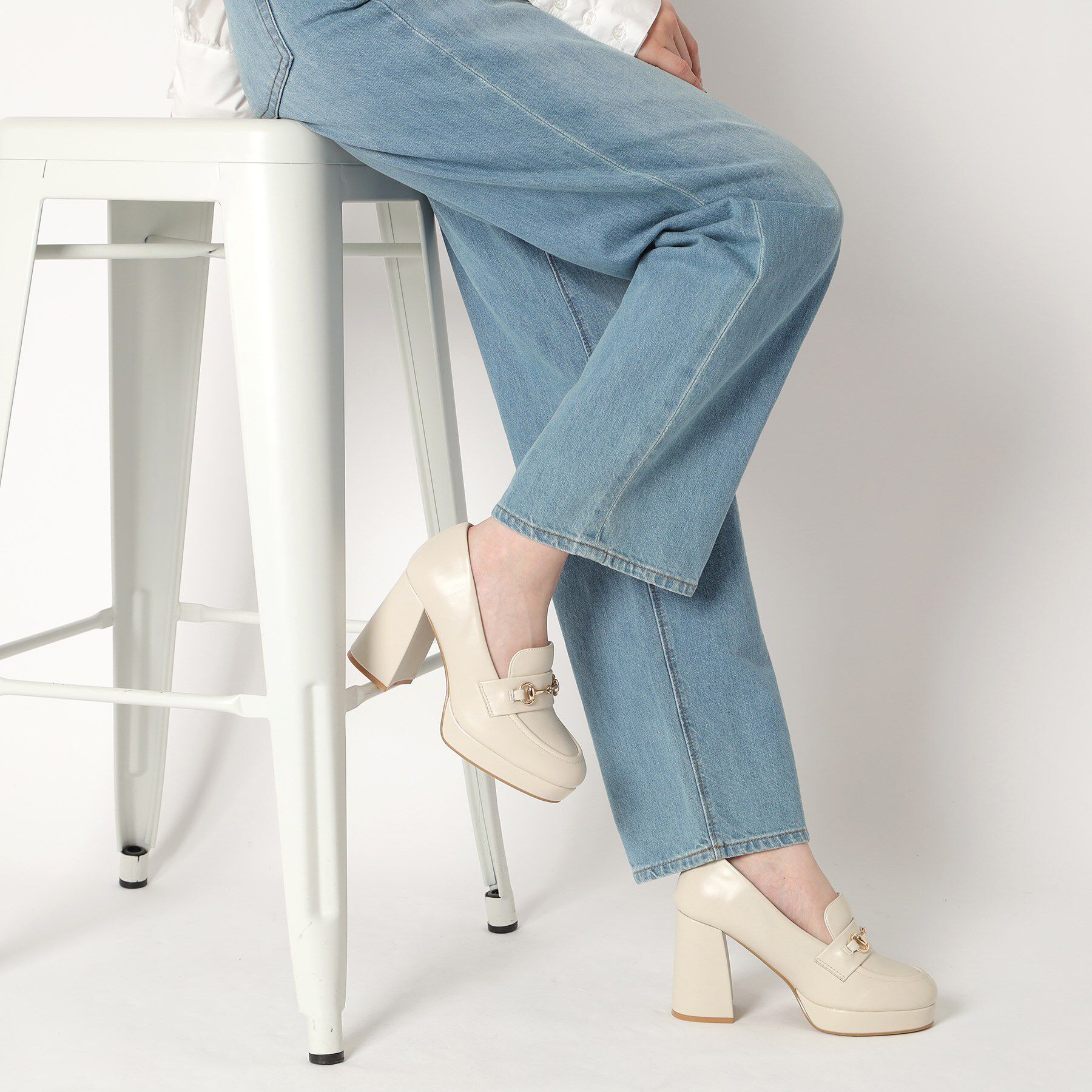 ESPERANZA「厚底ヒールアップローファー 24SS」|パンプス|