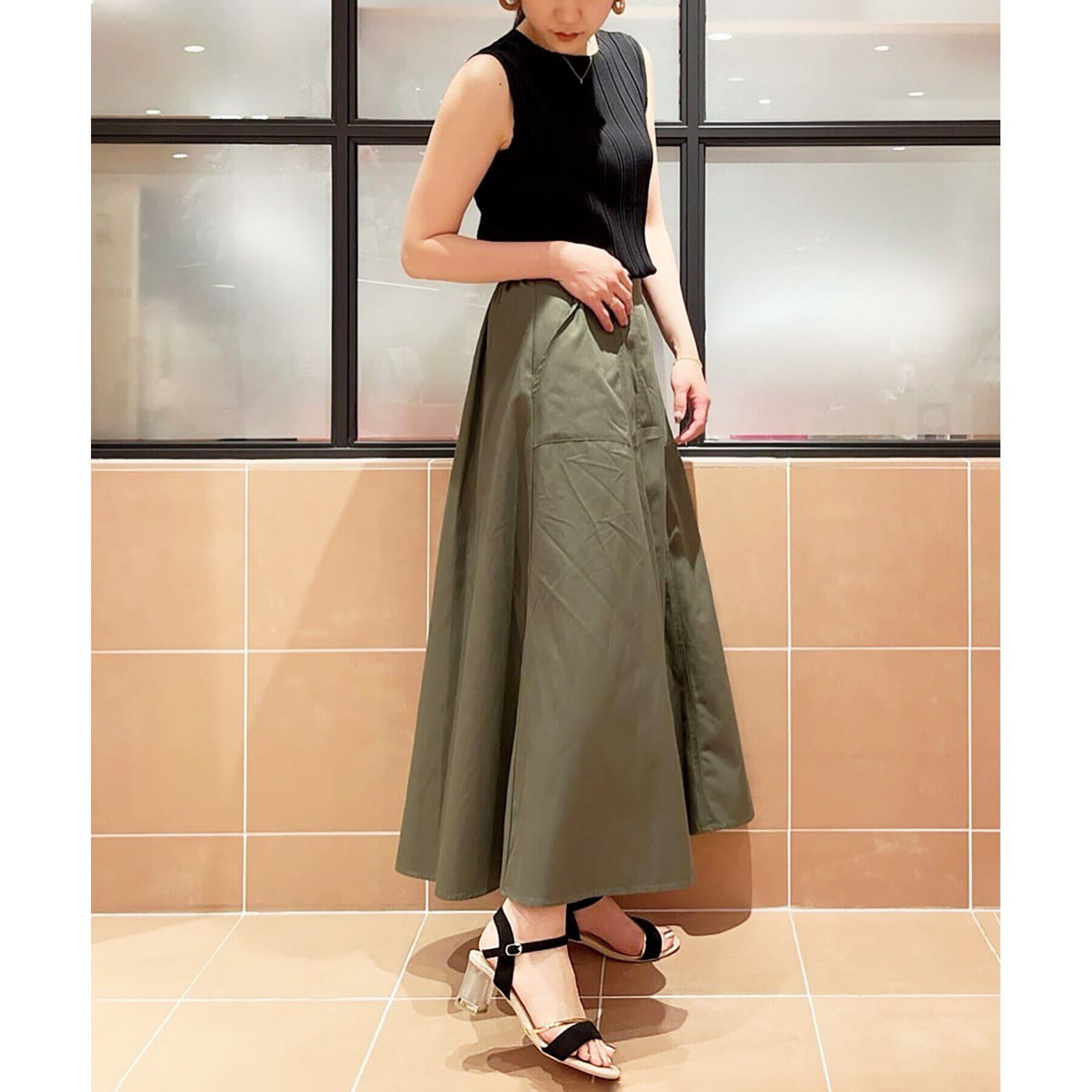 ESPERANZA「クリアヒールアンクルストラップ 24SS」|サンダル|