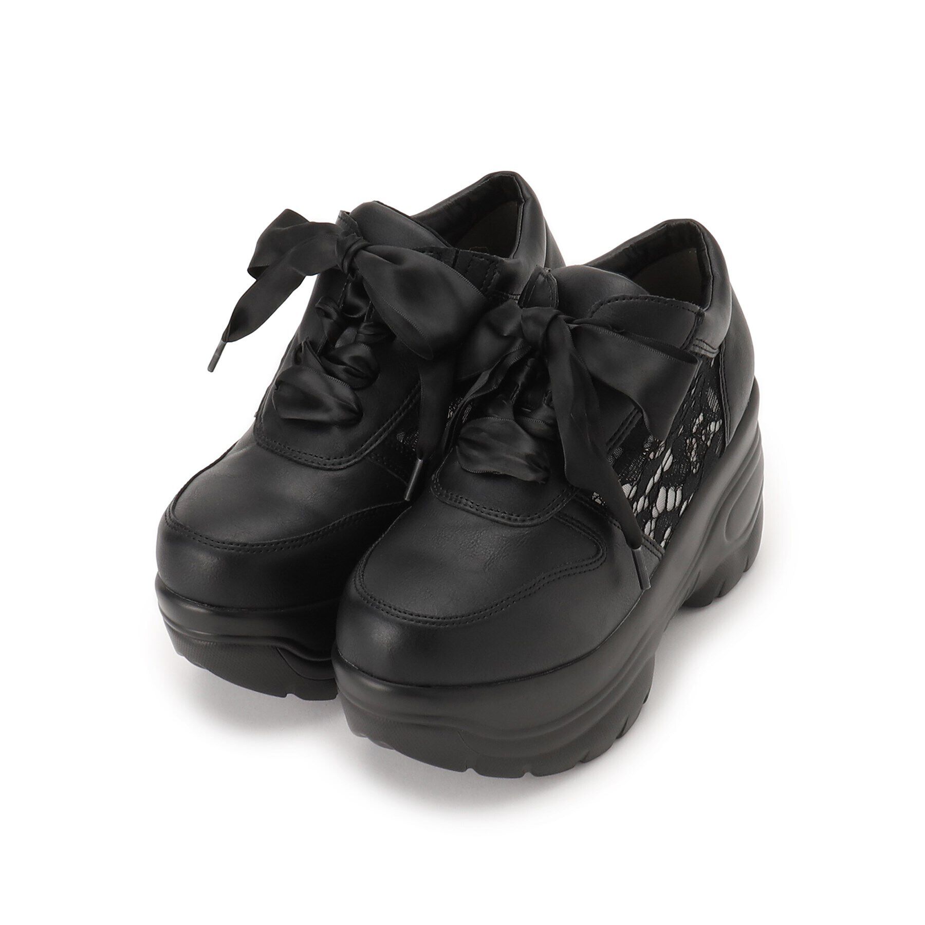 csT&P「取り外し自由♪マルチWAY厚底レースイチゴチャームスニーカー」|スニーカー|