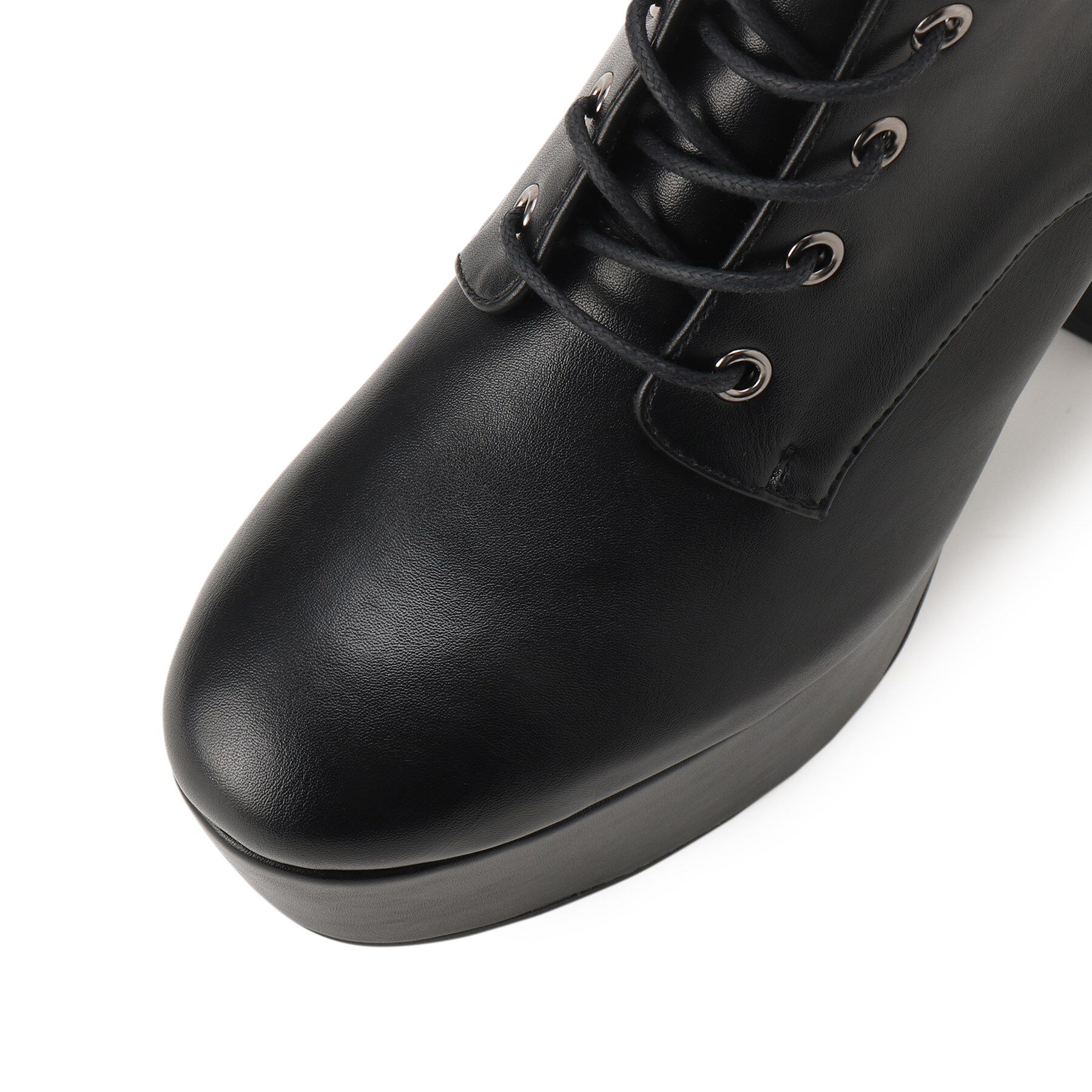 ESPERANZA「【ラク盛り／ロングブーツ】リピーター続出／脚長美脚　レースアップロングブーツ」|ショートブーツ|