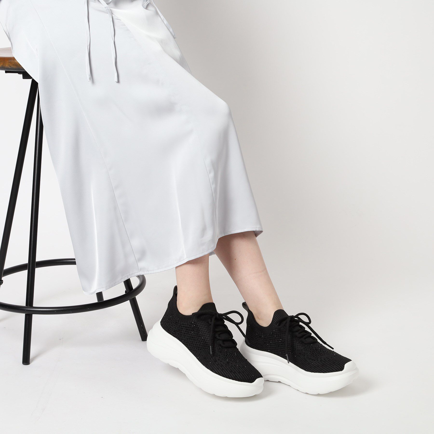 ESPERANZA「ラインストーンニットスニーカー」|スニーカー|