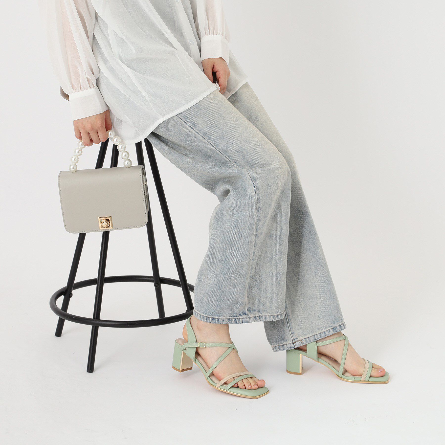 ESPERANZA「プレートヒールクロスベルトサンダル」|サンダル|