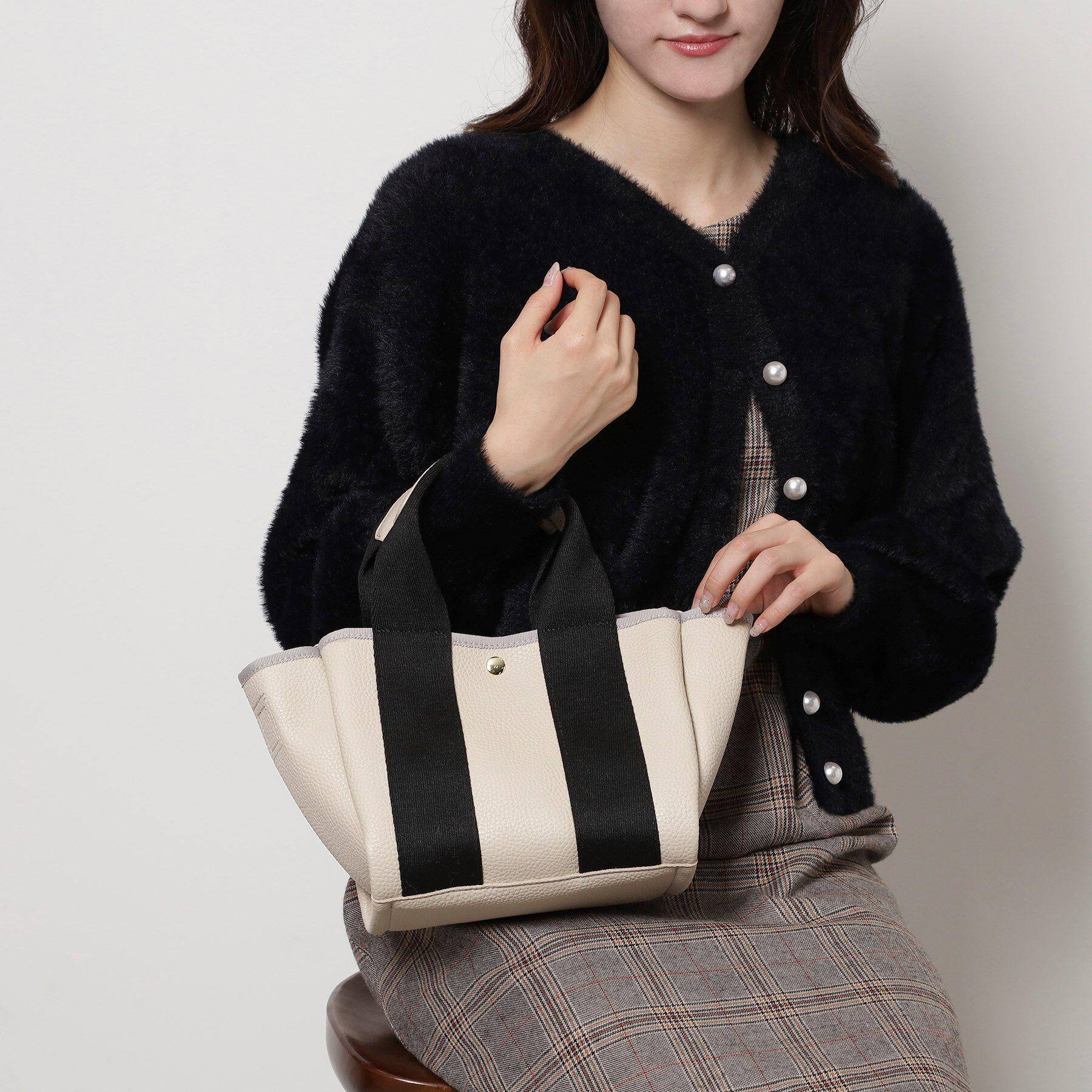 ESPERANZA「ショルダー付き2WAYテープトートバッグ」|トートバッグ|ベージュ(052)