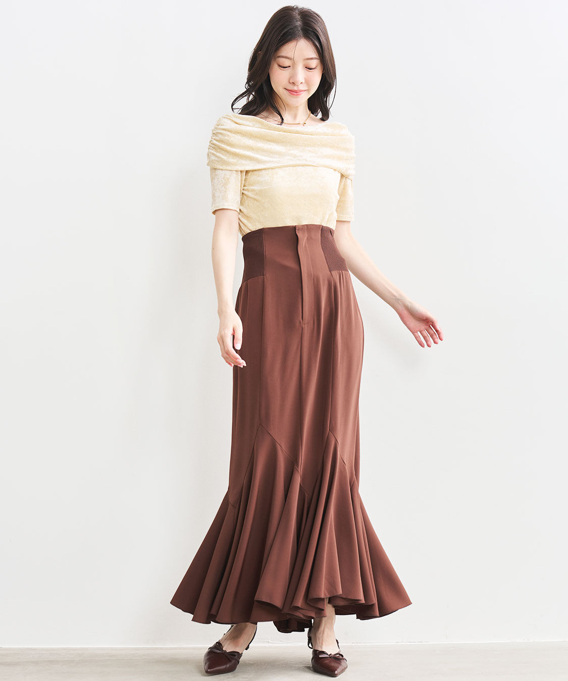 COCO DEAL「コルセットリブフィッシュテールマーメイドスカート」|スカート|