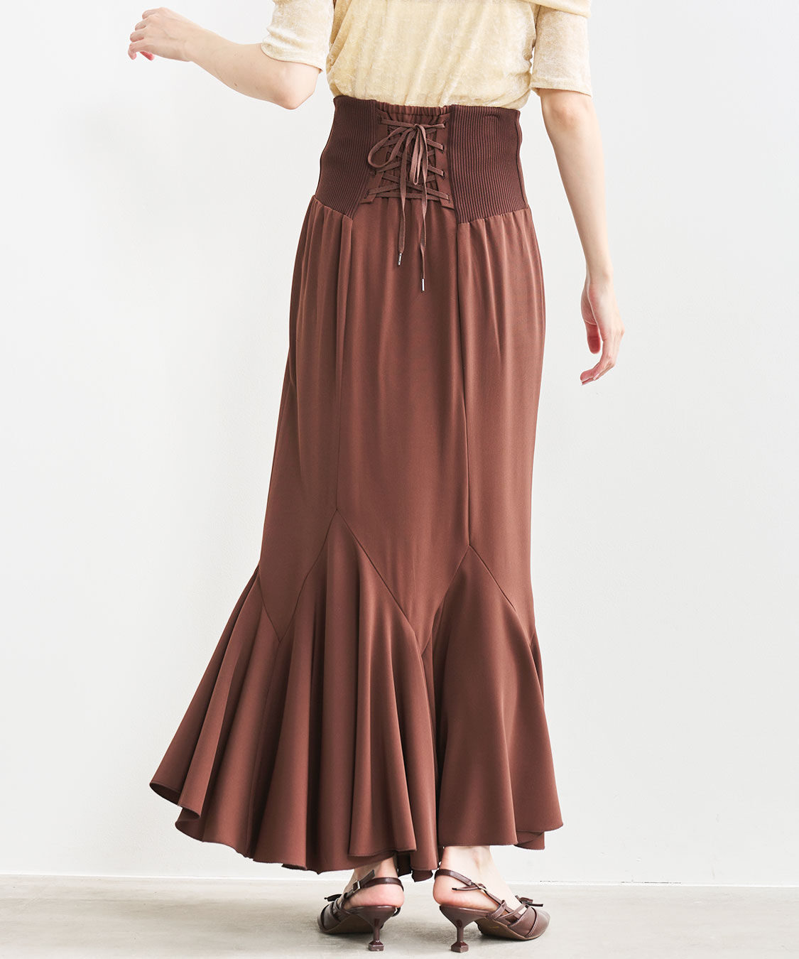 COCO DEAL「コルセットリブフィッシュテールマーメイドスカート」|スカート|