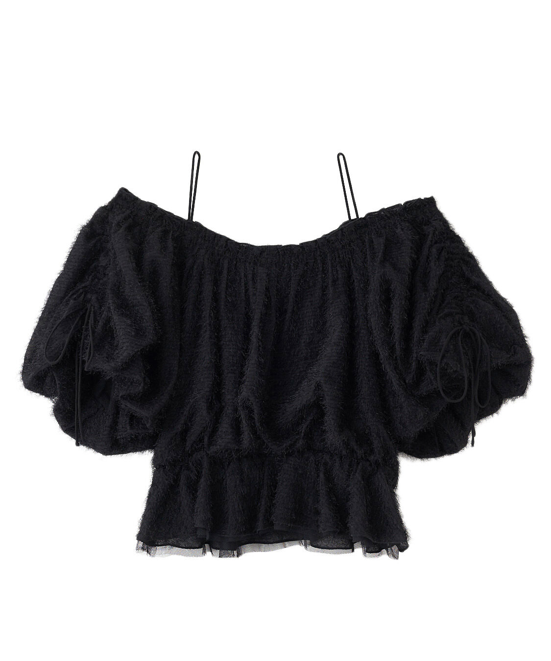 COCO DEAL「オフショルフラッフィーブラウス」|シャツ・ブラウス|ブラック