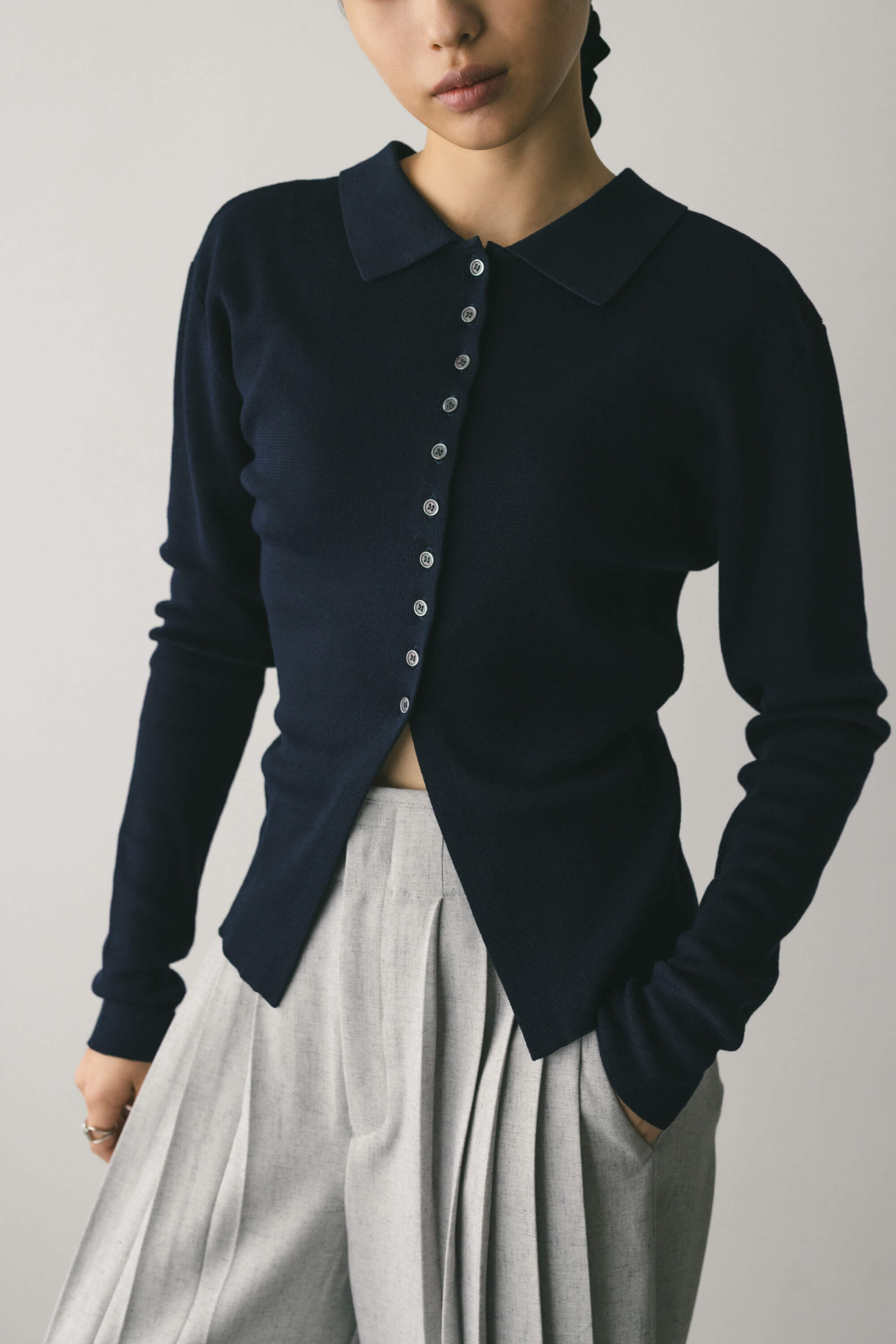 STYLEMIXER「2WAYカラーニットポロ」|ニット・セーター|