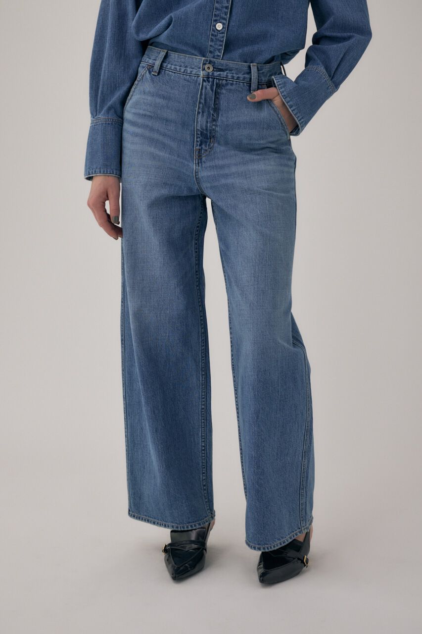 MOUSSY「オーガニックコットンデニムローライズルーズストレート」|デニム|