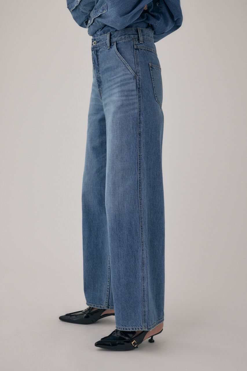 MOUSSY「オーガニックコットンデニムローライズルーズストレート」|デニム|