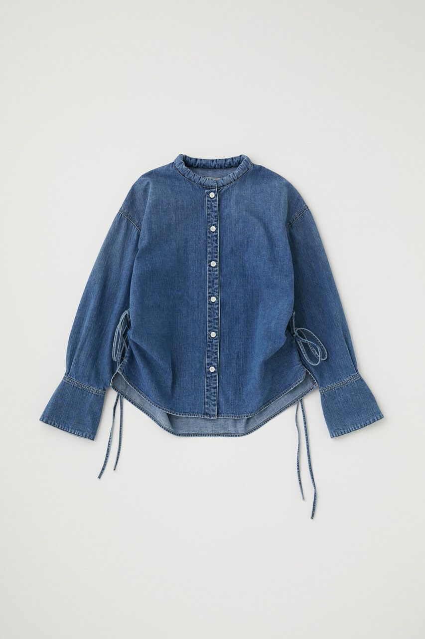 MOUSSY「オーガニックコットンデニムスタンドカラーシャツ」|Tシャツ・カットソー|