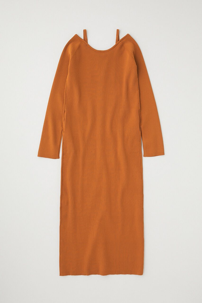 MOUSSY「ﾘｻｲｸﾙﾎﾟﾘｴｽﾃﾙ使用 経年劣化の少ないﾘﾌﾞﾆｯﾄ ｵﾌｼｮ  」|ワンピース|