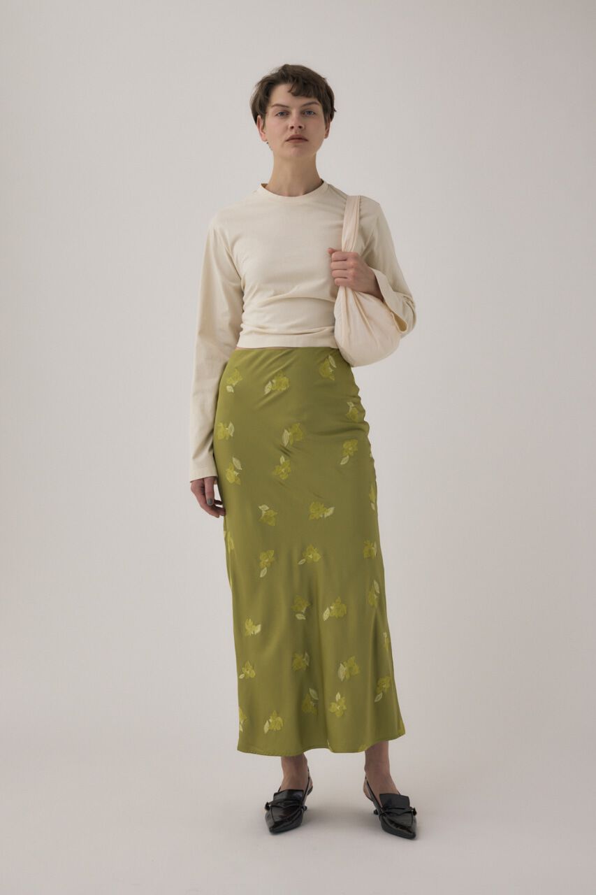 MOUSSY「ｵｰｶﾞﾆｯｸｺｯﾄﾝ使用の少しﾊﾘのあるTｼｬﾂ生地背中で帯を結わ」|Tシャツ・カットソー|