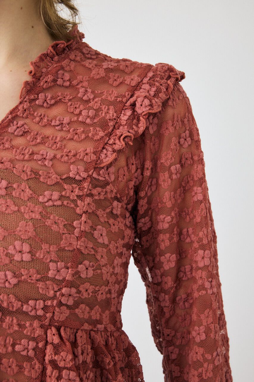 MOUSSY「RUFFLE LACY CUT ブラウス」|Tシャツ・カットソー|