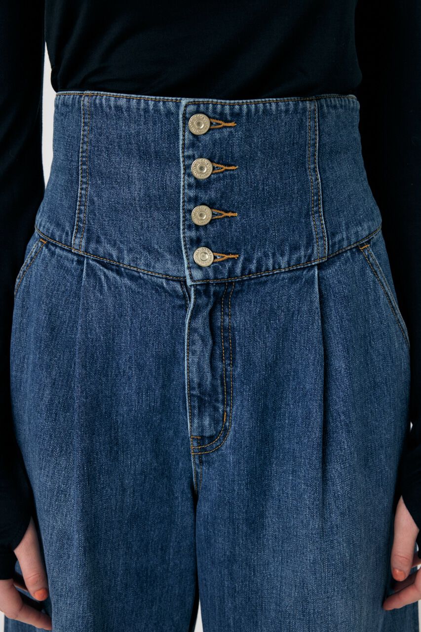 MOUSSY「CORSET DESIGN BAGGY」|デニム|