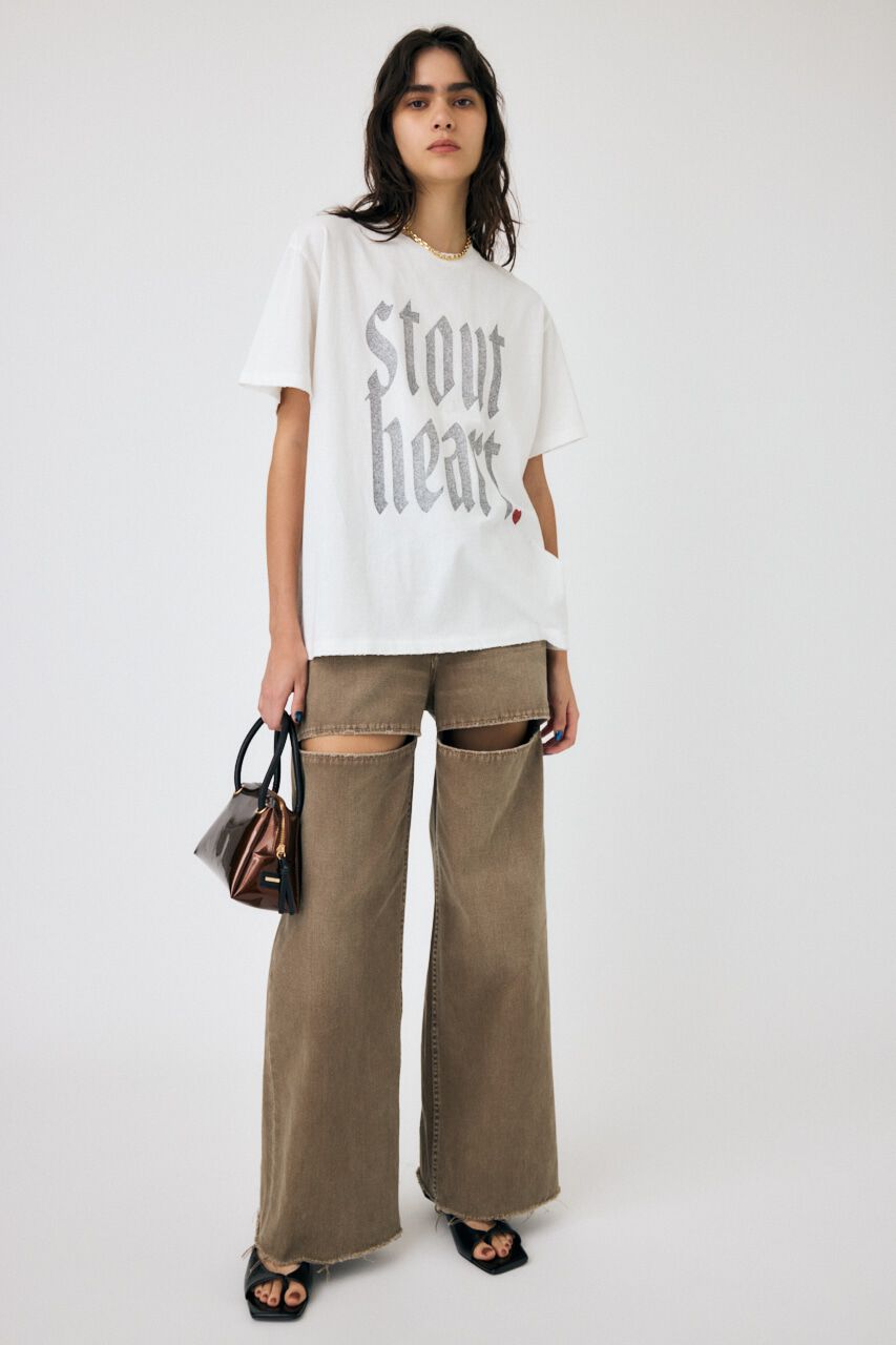 MOUSSY「SLIT WIDE LOOSE STRAIGHT」|デニム|