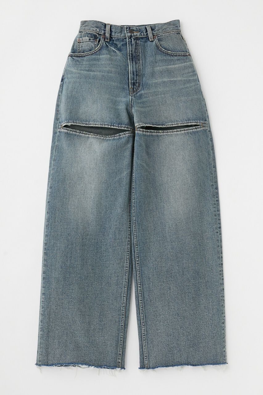 MOUSSY「SLIT WIDE LOOSE STRAIGHT」|デニム|