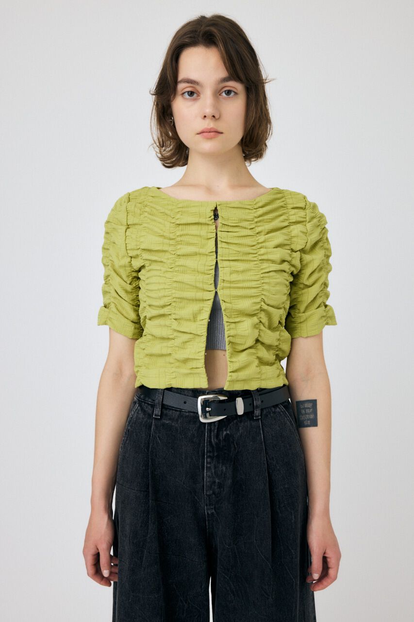 MOUSSY「SHIRRING CROP トップス」|Tシャツ・カットソー|